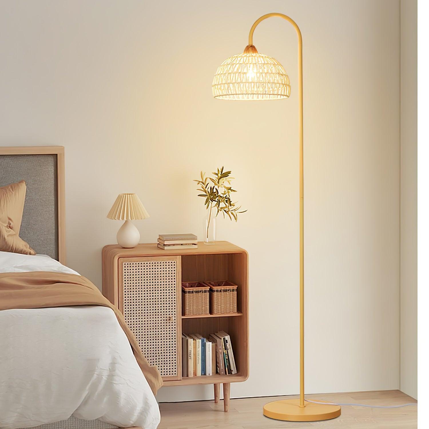 Rattan Arch Floor Lamp