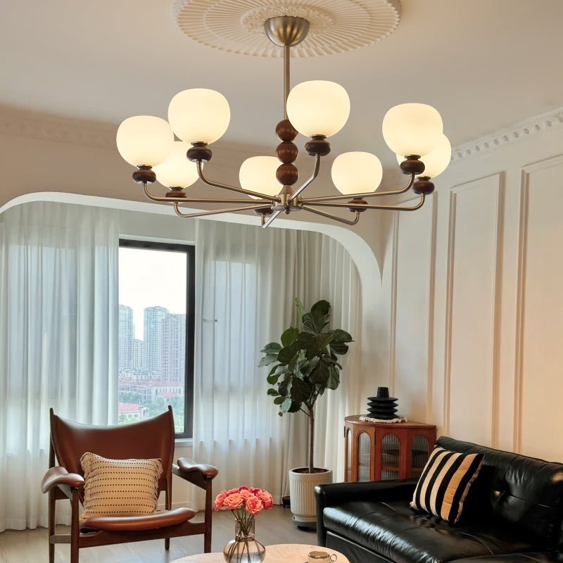 Orb Walnut Chandelier