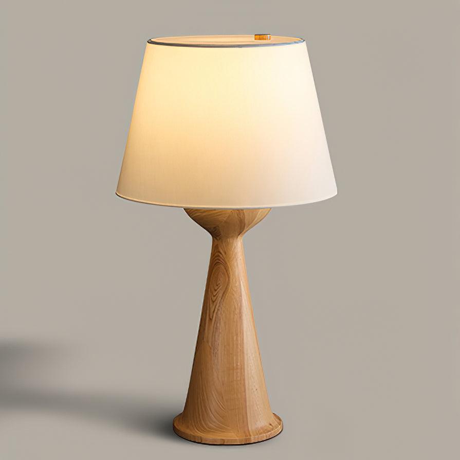 Hourglass Wood Table Lamp