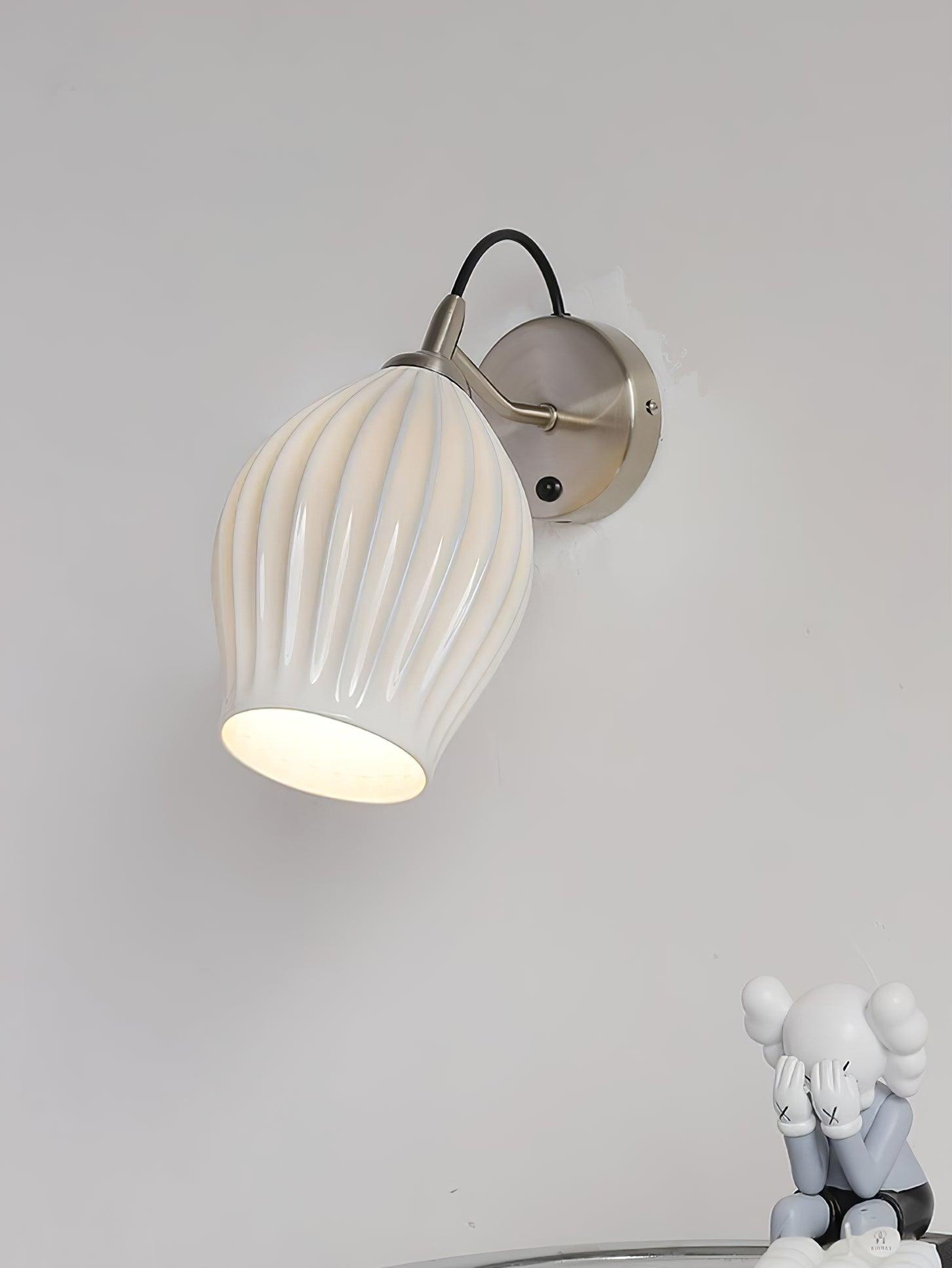 Ceramic Ribbed Wall light