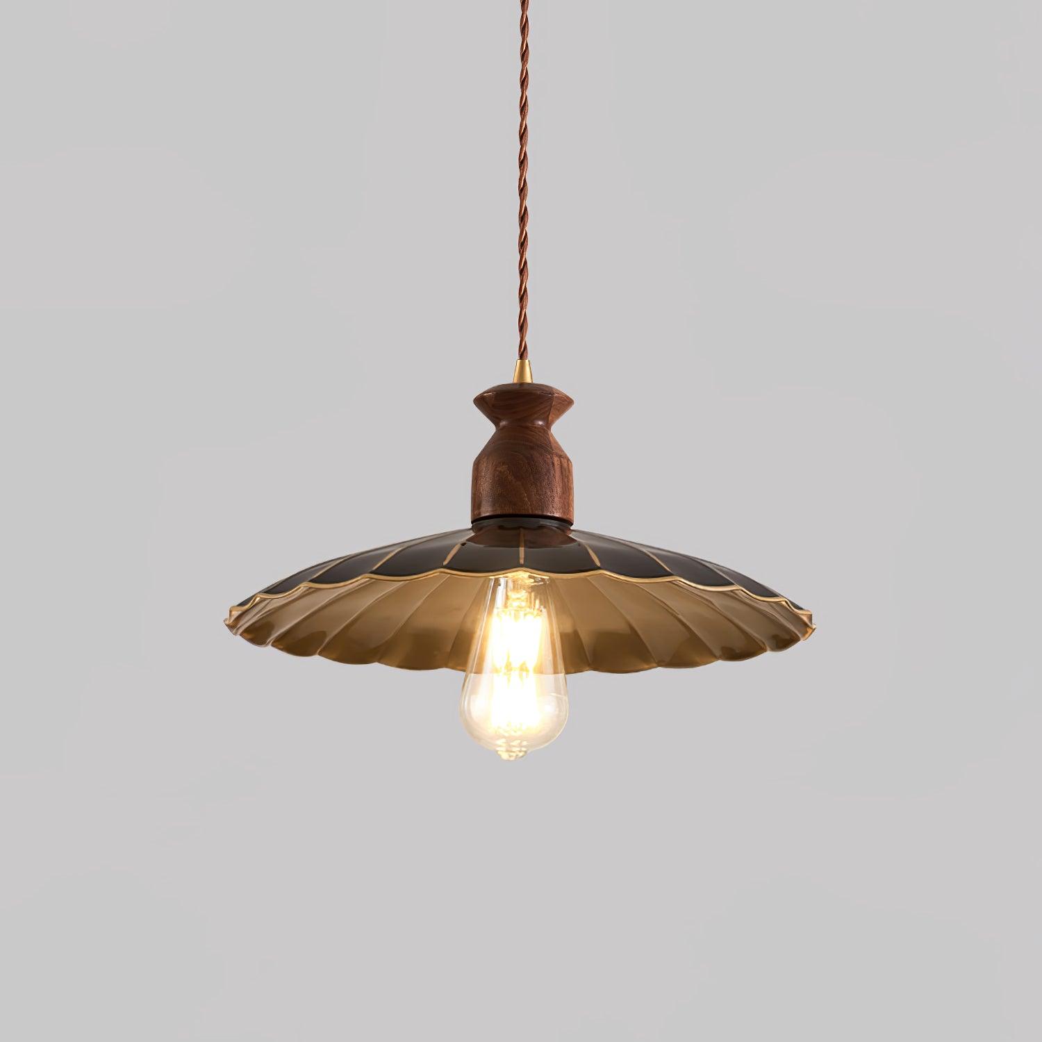 Brass Crest Pendant Light