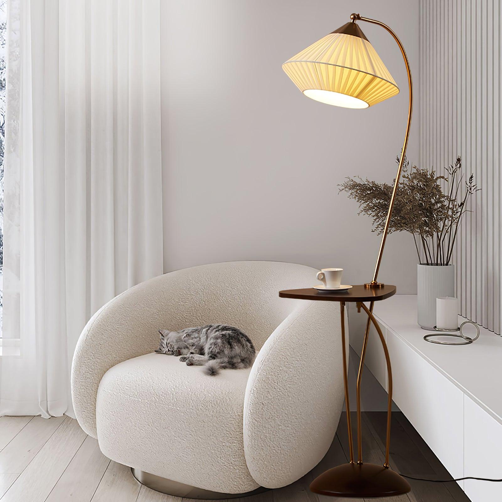 Curve With Table Floor Lamp