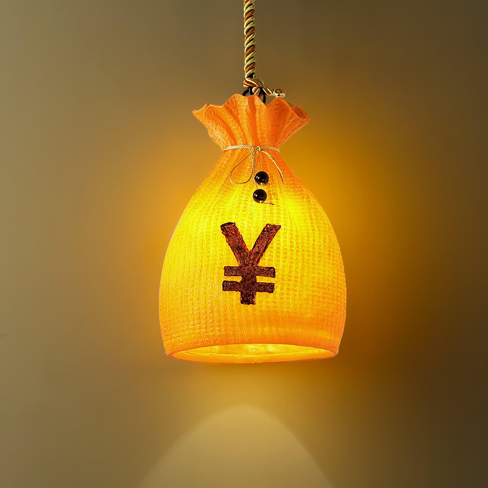 Prosperity Pouch Resin Pendant Lamp