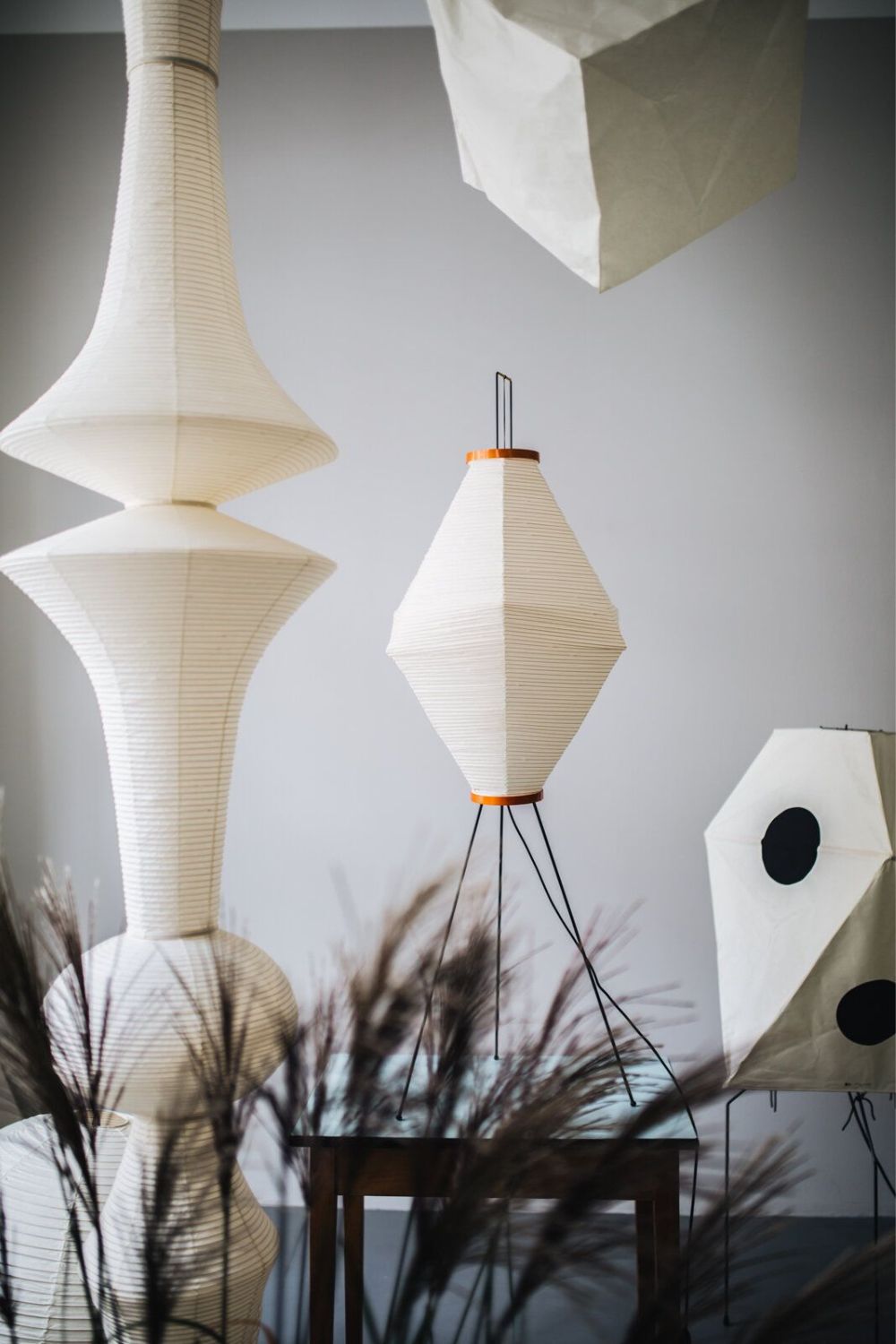 Washi Paper E Pendant Swag Light