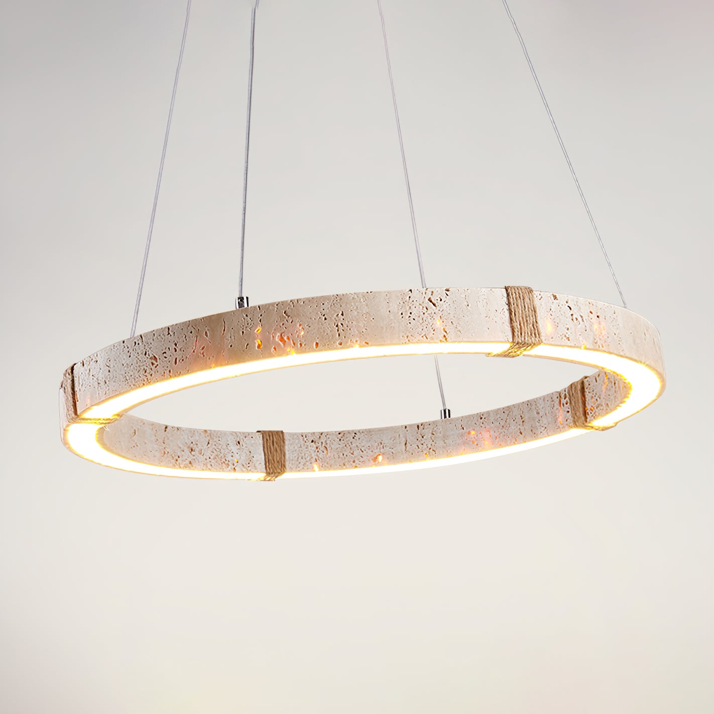 Circle Travertine Pendant Lamp