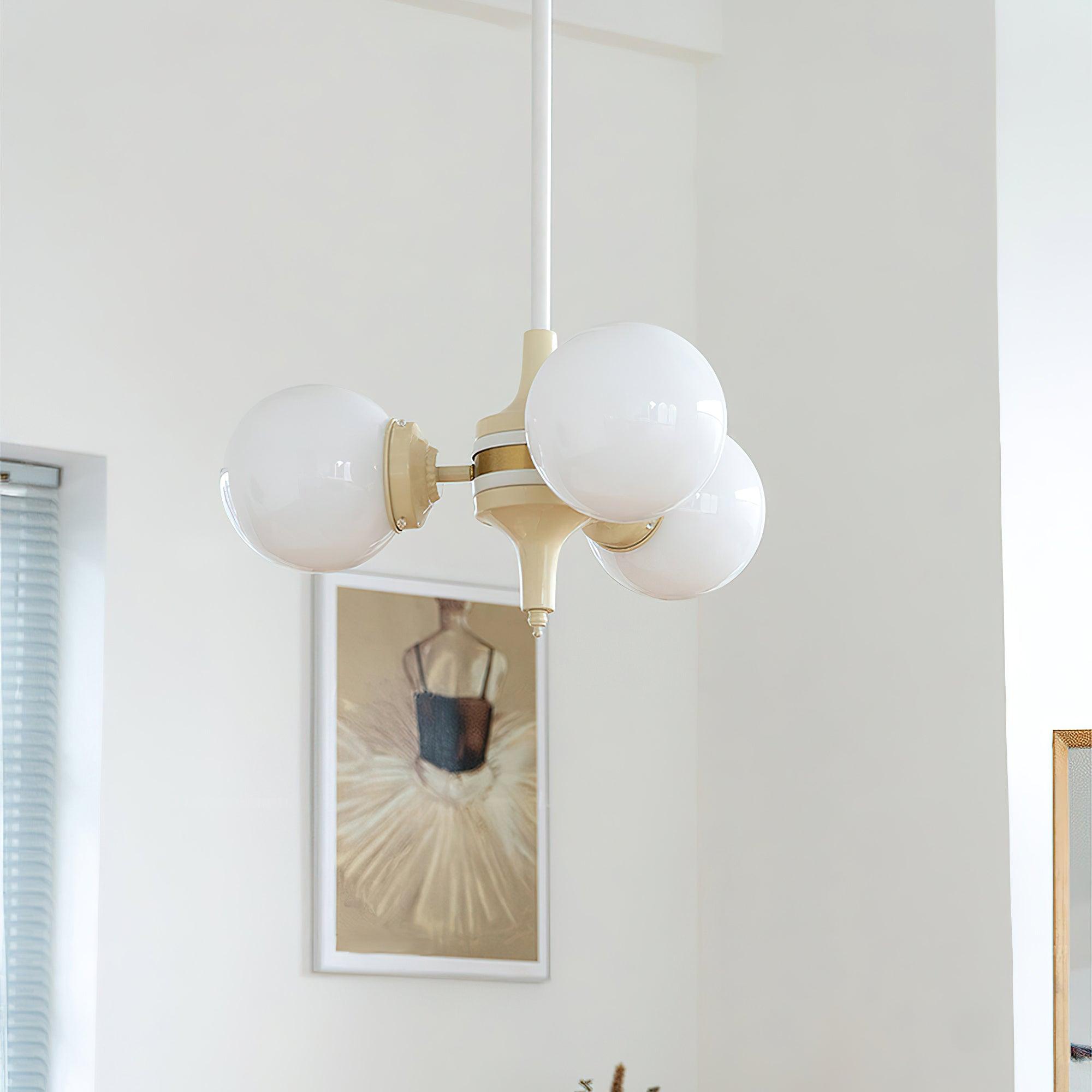 Cream Ball Chandelier