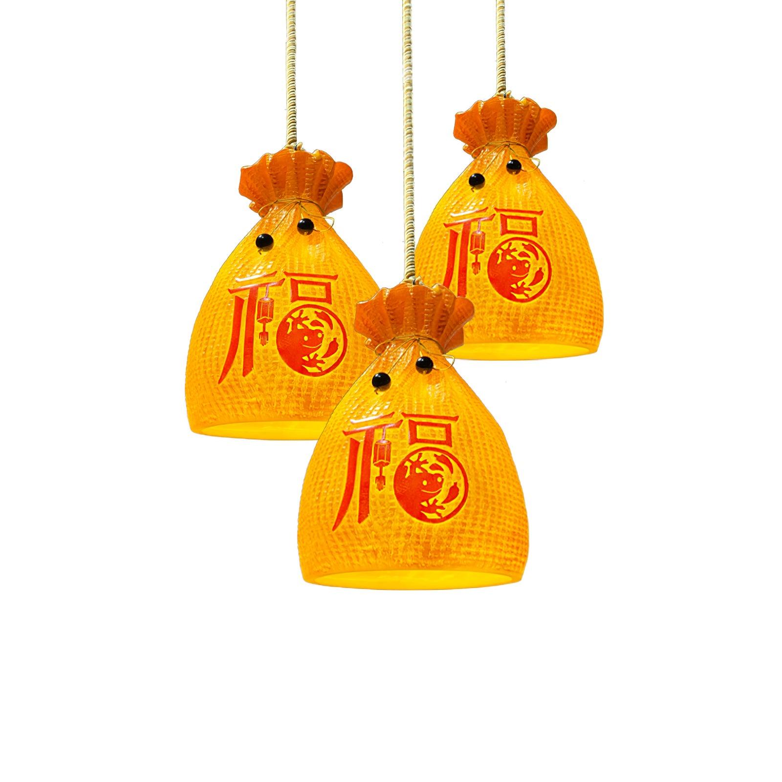 Prosperity Pouch Resin Pendant Lamp