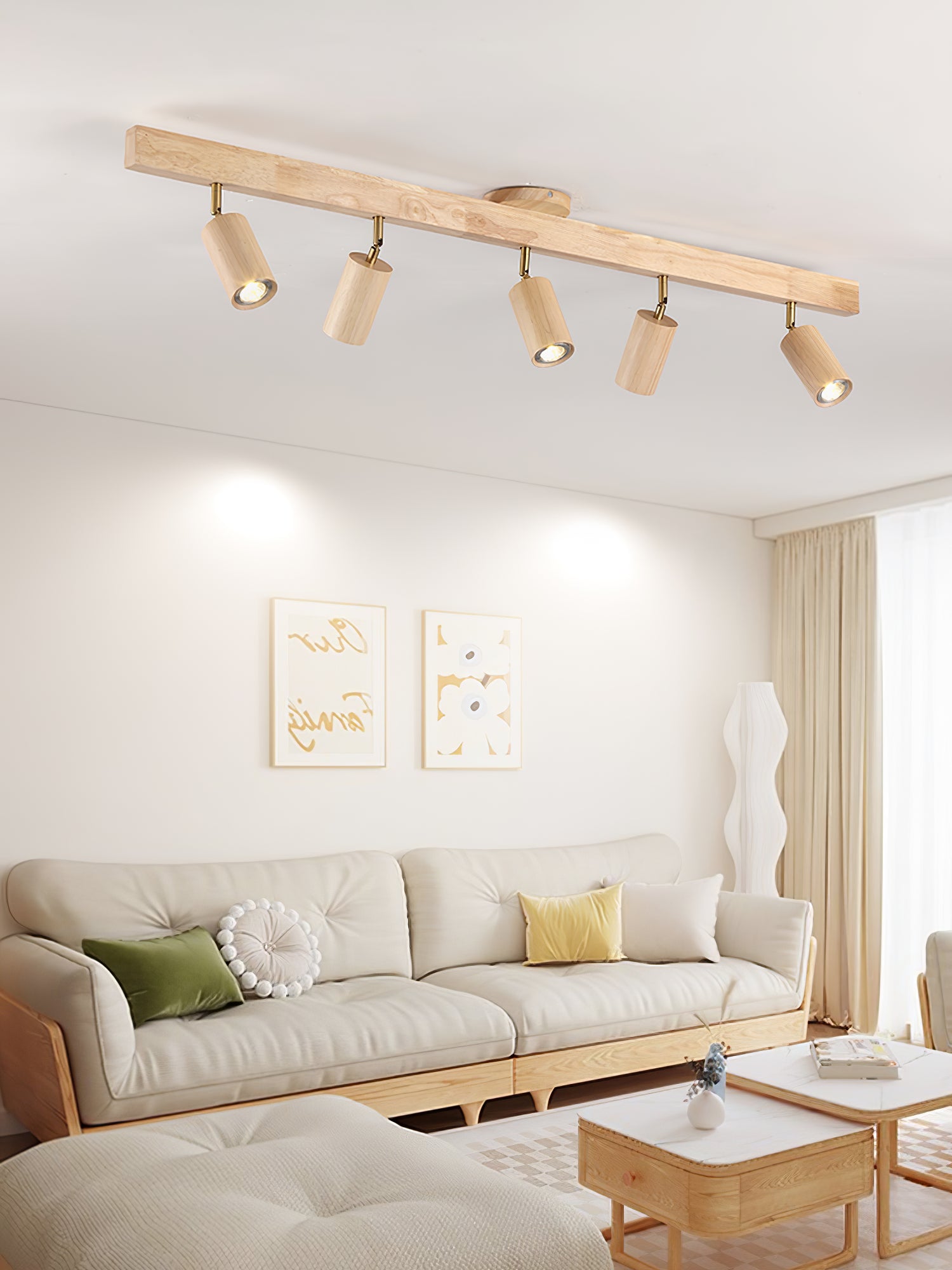 Natural Wood Beam Spotlight Light