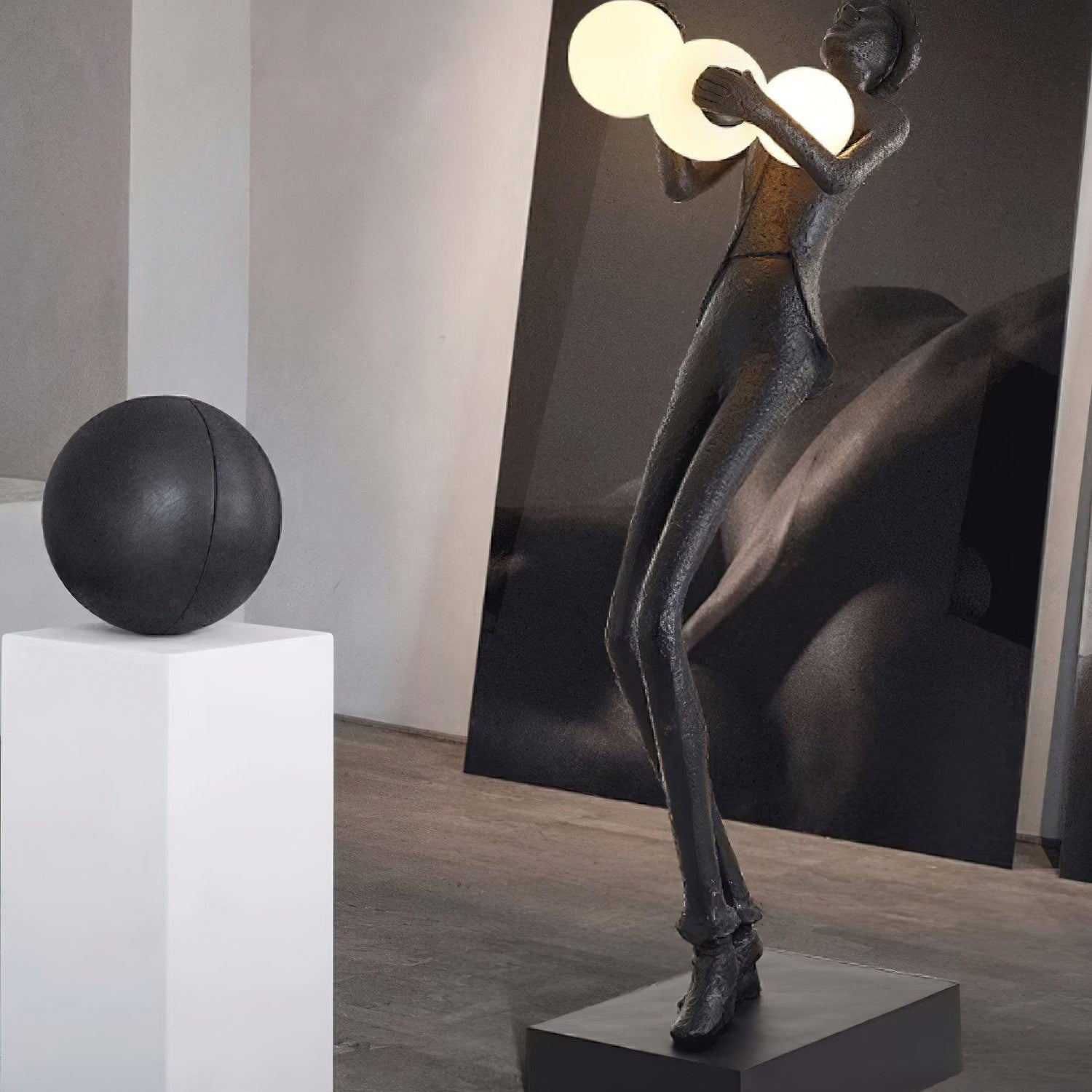 Gentleman Sculpture Floor Lamp