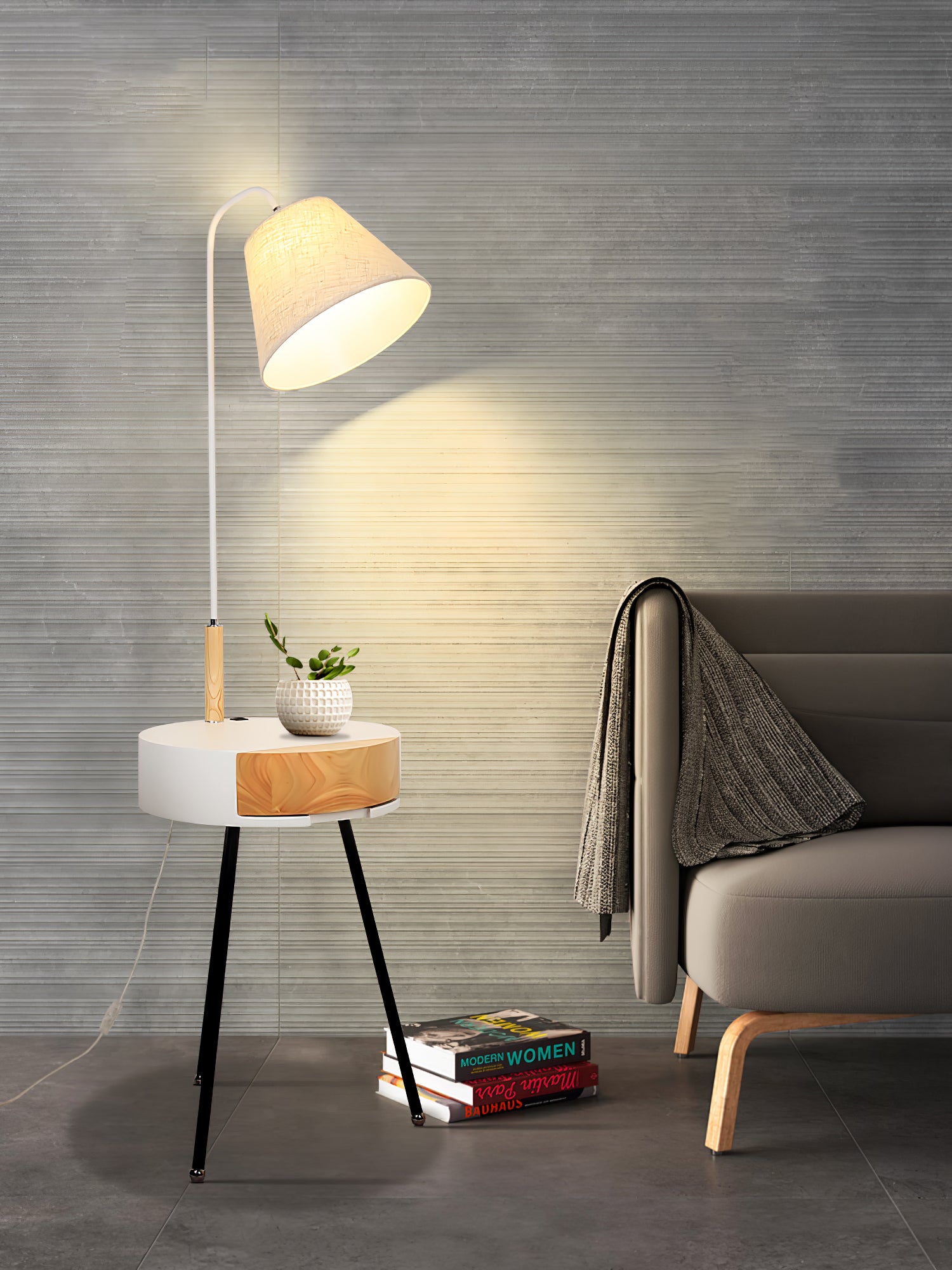 Tripod Fabric Floor Lamp