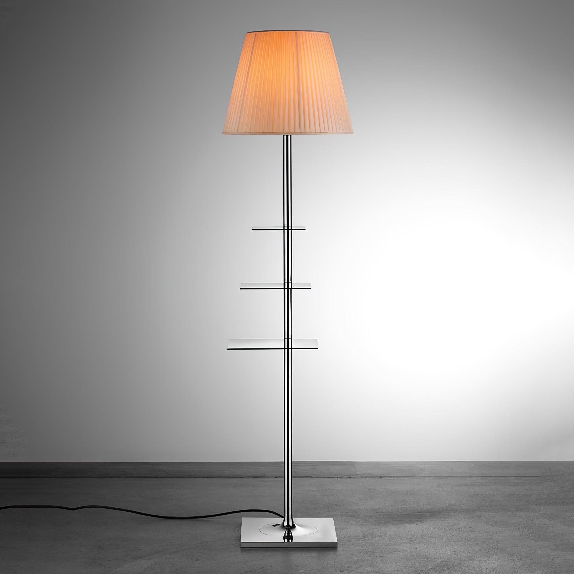 Chrome Prism Side Table Floor Lamp