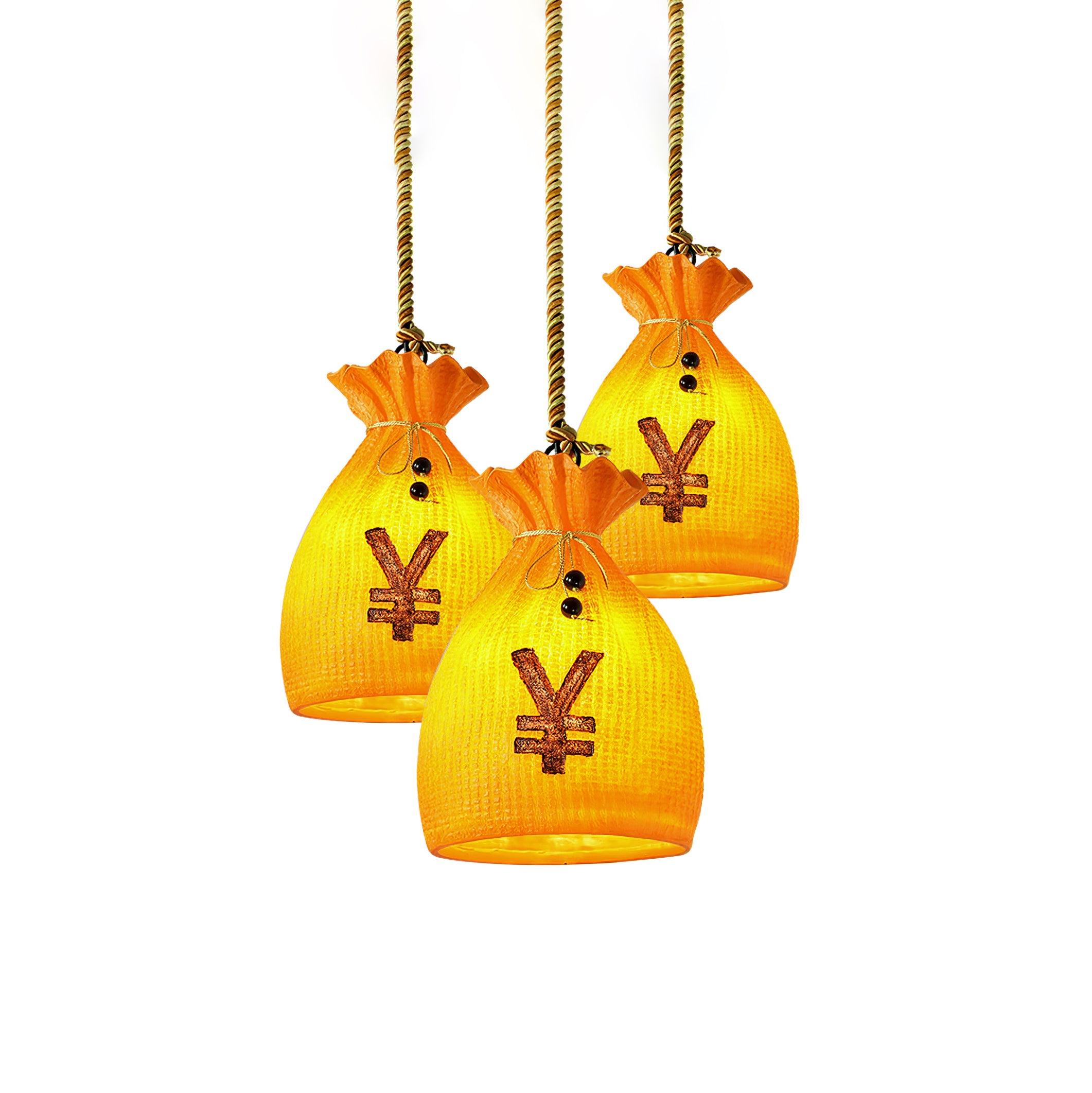 Prosperity Pouch Resin Pendant Lamp