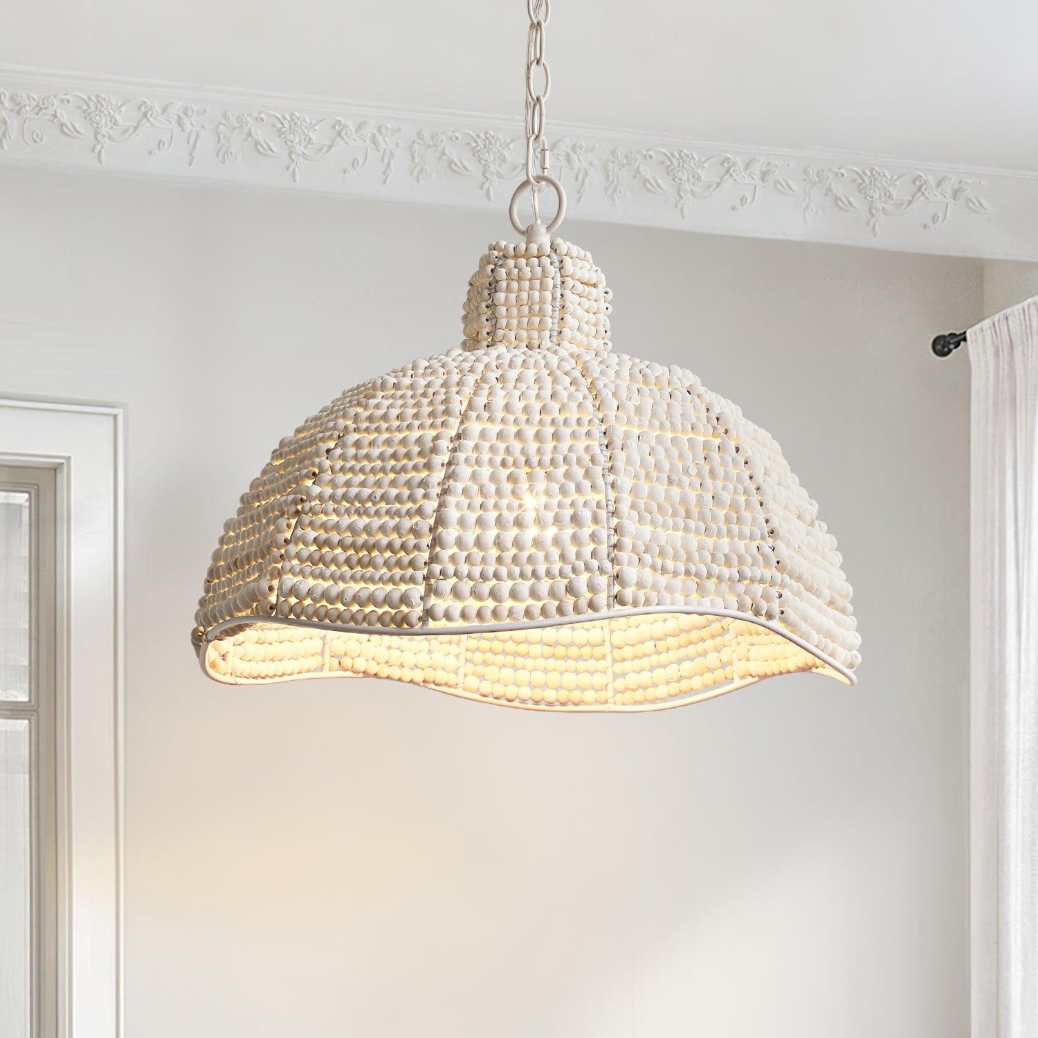 Obispo Wood Beads Pendant Lamp