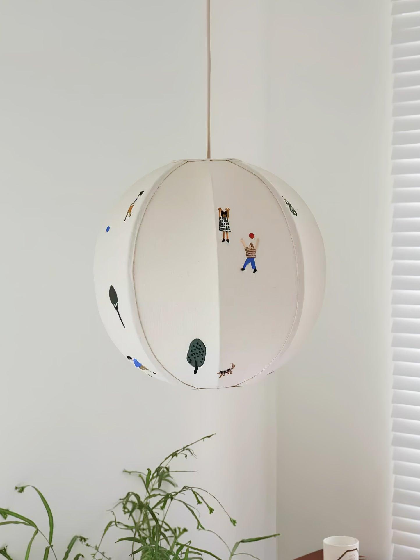 Park Embroidered Textile Pendant Lamp