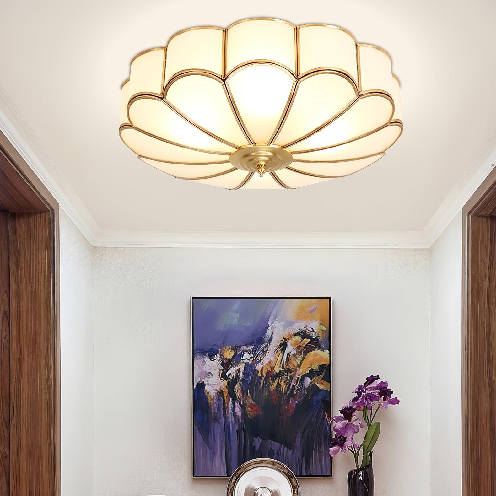 Scalloped Flush Ceiling Light