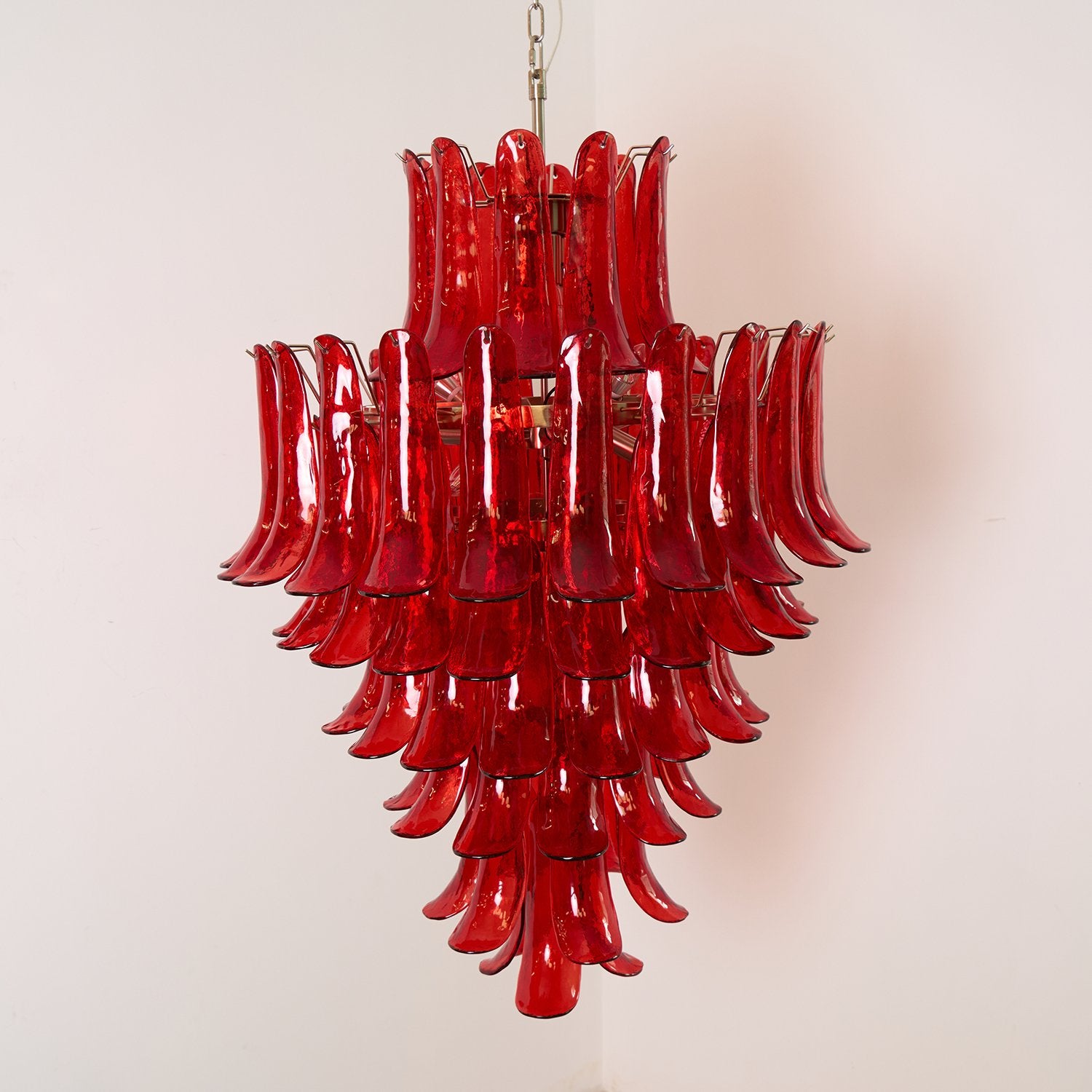 Murano Crimson Cascade Chandelier