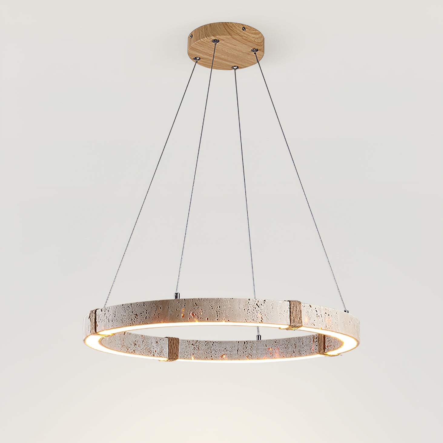 Circle Travertine Pendant Lamp