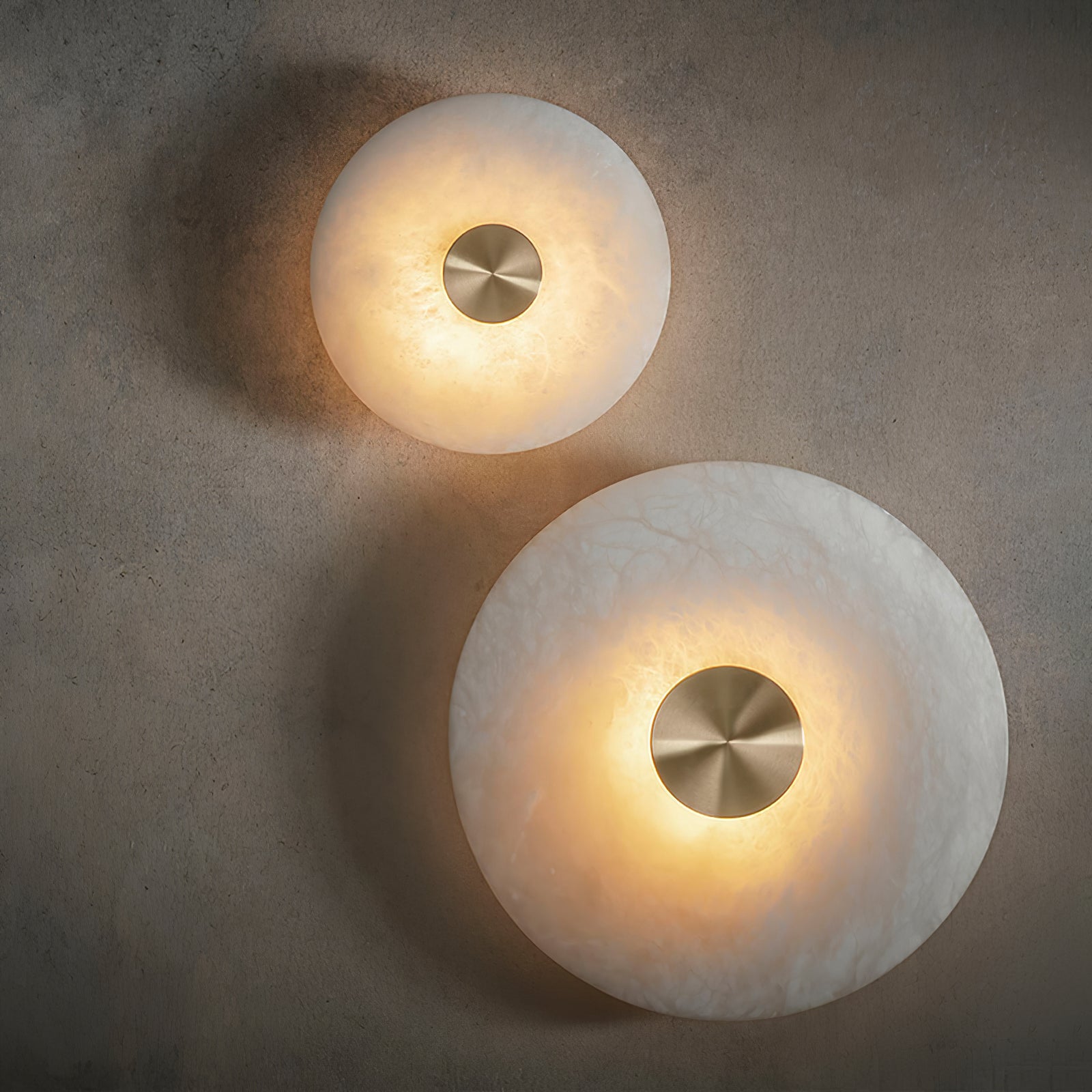 Disc Shaped Alabaster Wall Light