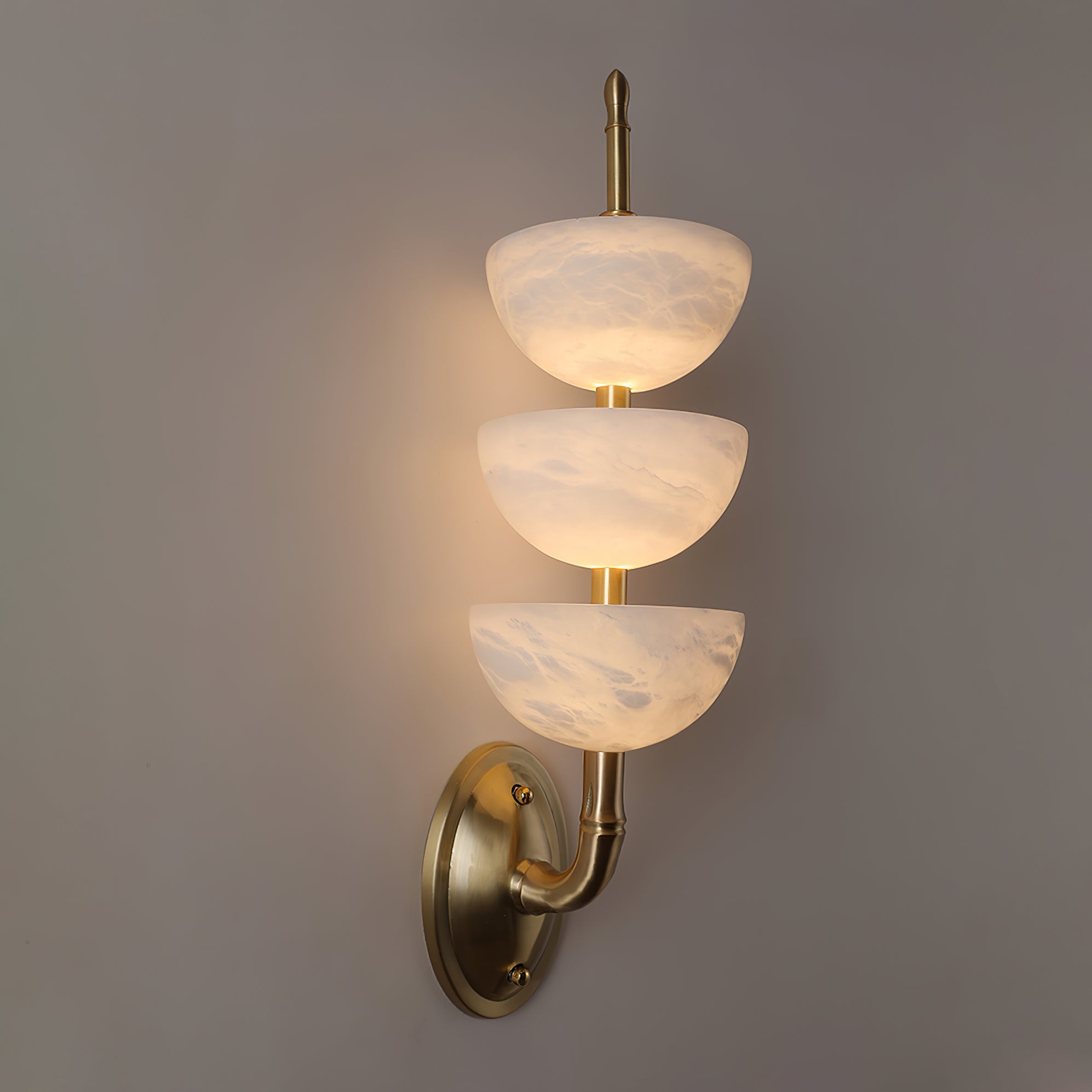 Triple Alabaster Wall Sconce