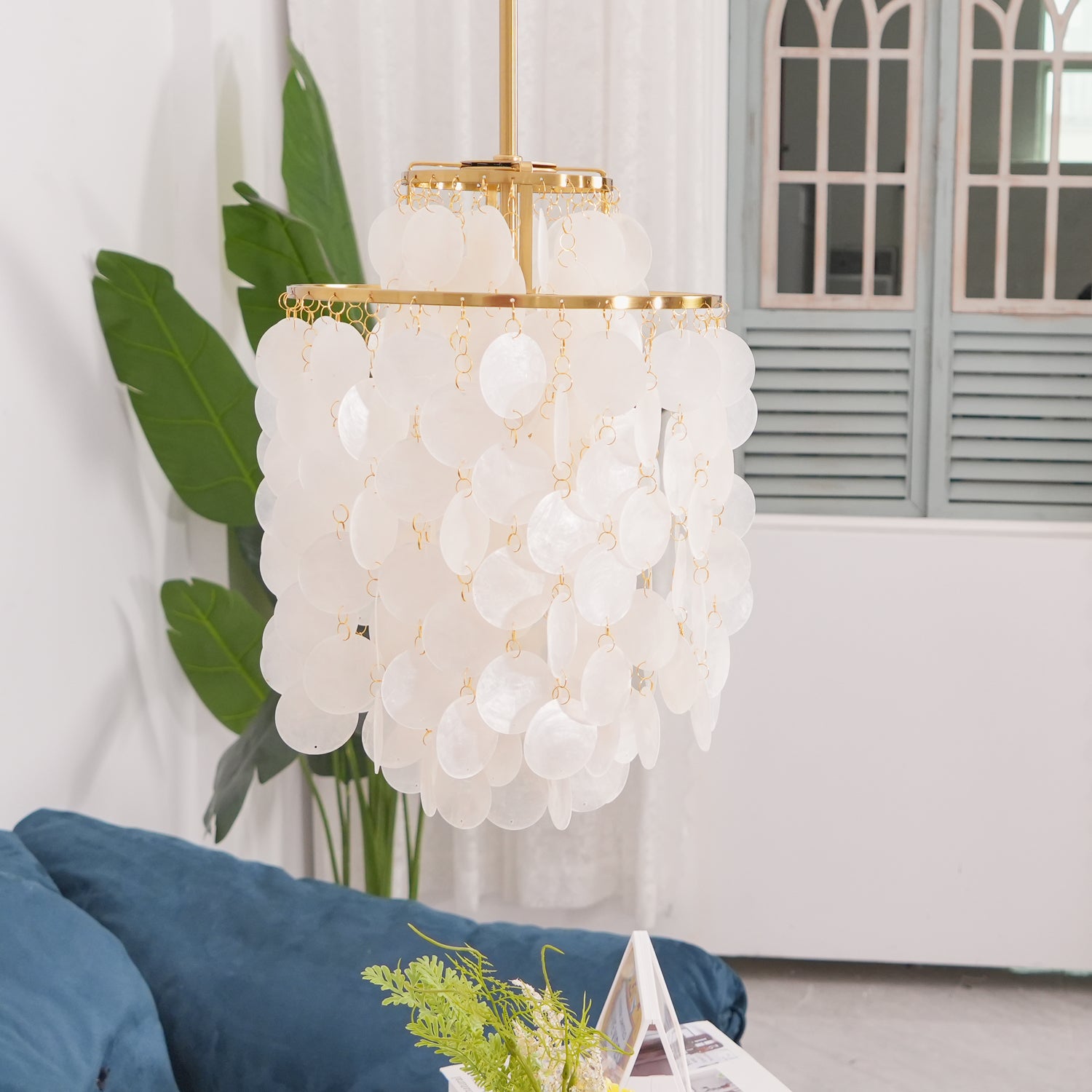 Round Shell Chandelier