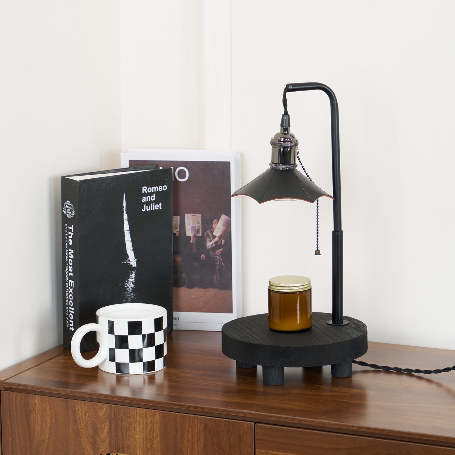 Cordero Wooden Stool Table Lamp