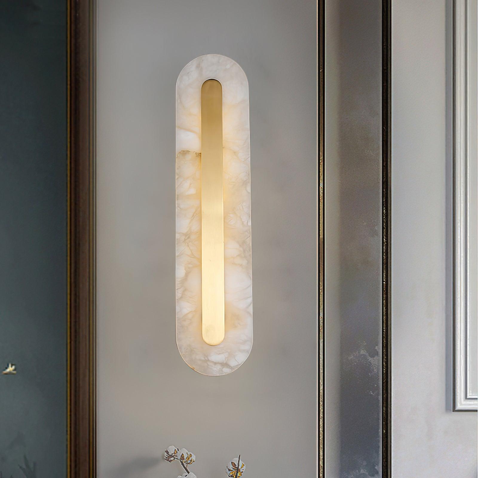 Alabaster Rounded Wall Light