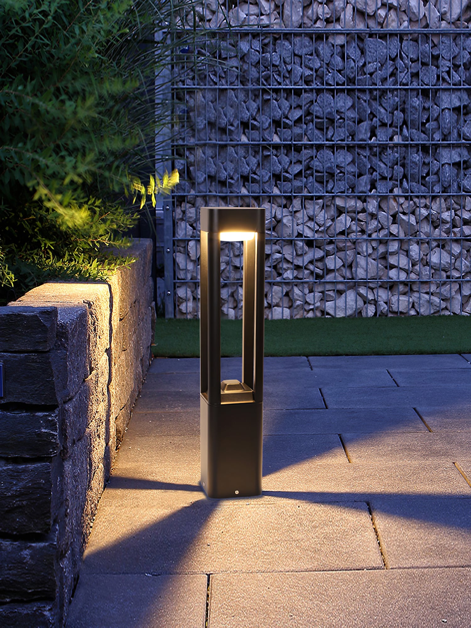 Rectangular Column Garden Outdoor Light