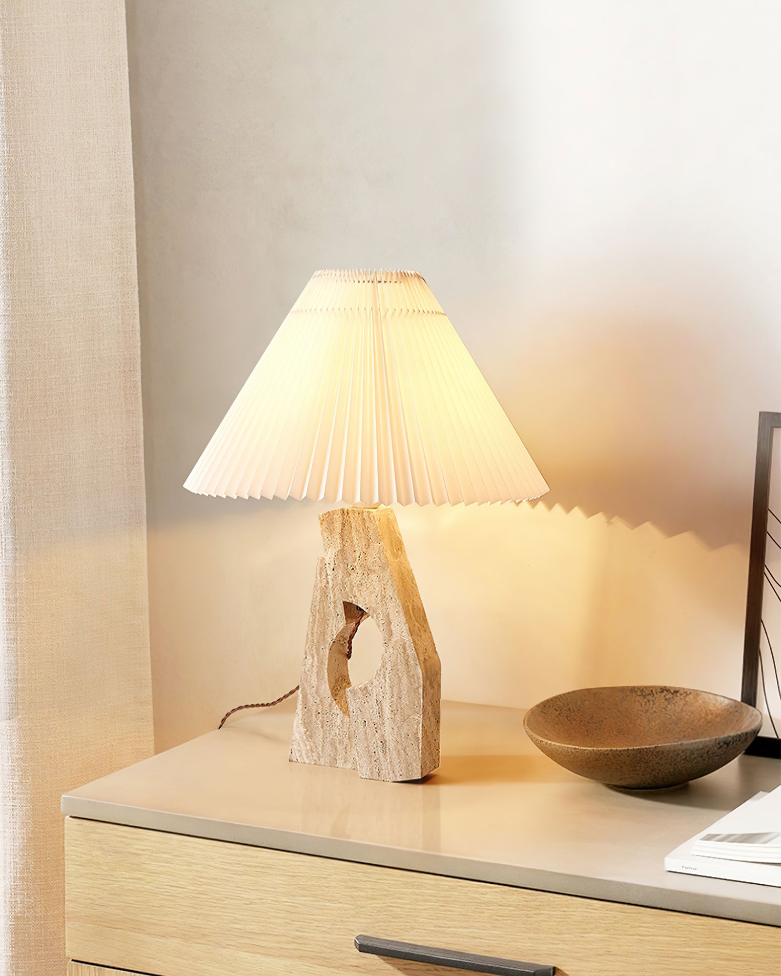 Stone Pillar Table Lamp