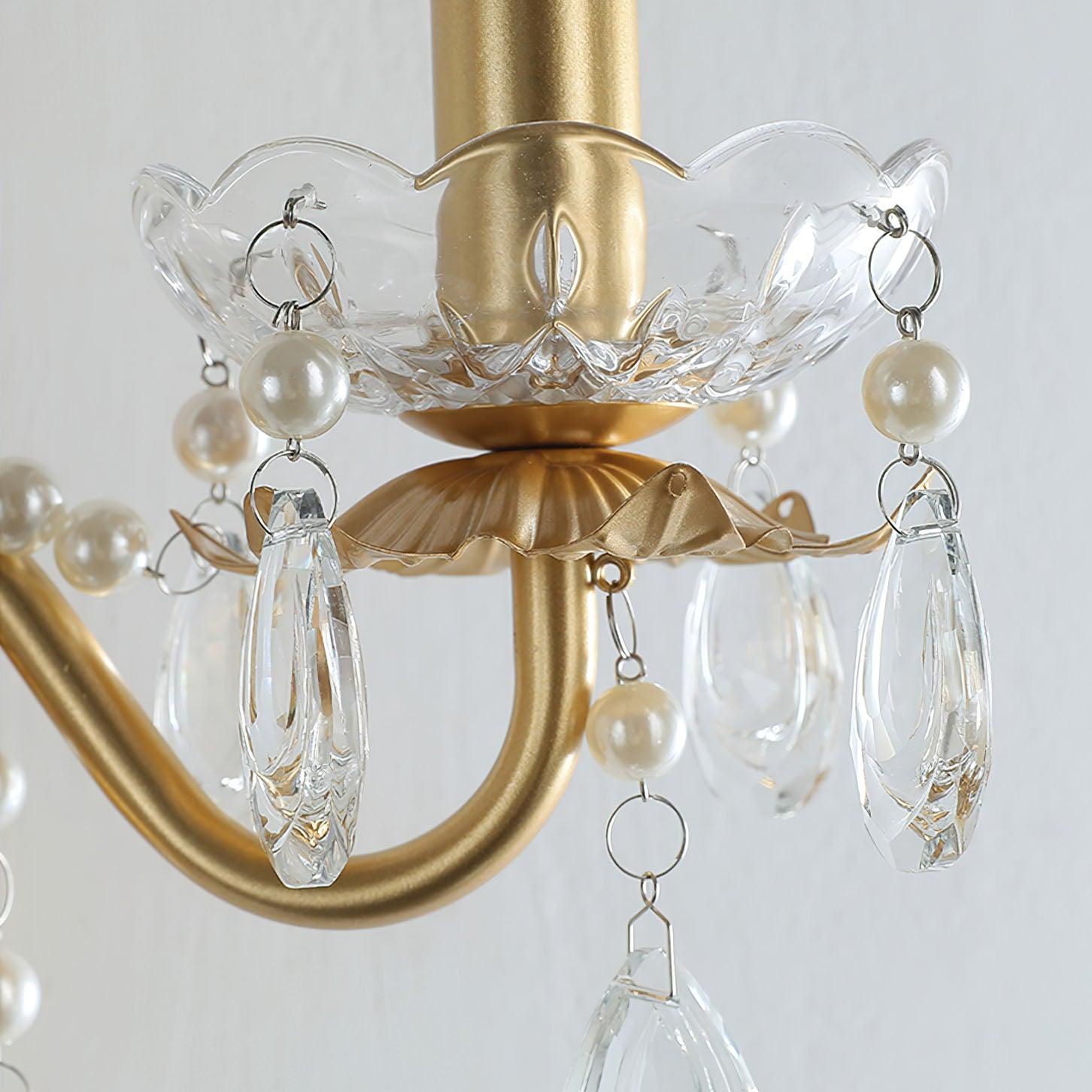 Crystal Pearl Chain Wall Lamp