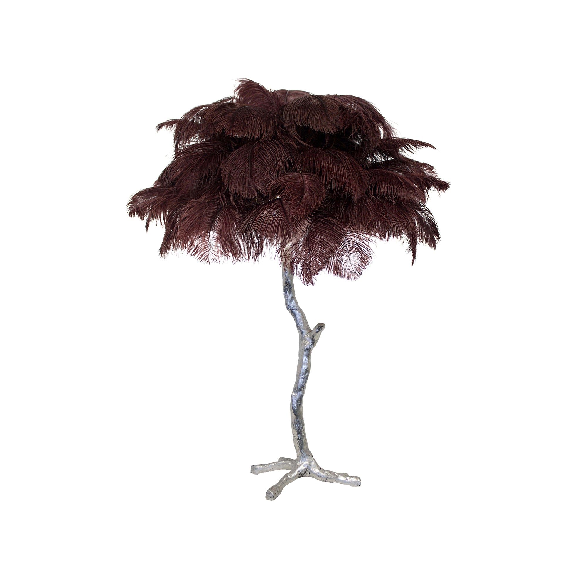 Ostrich Feather Table Lamp