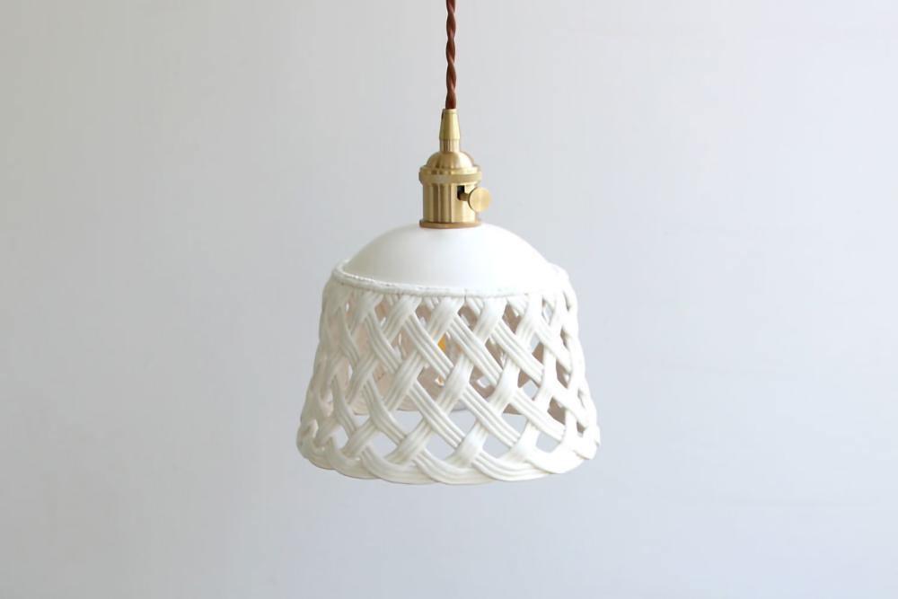 Openwork Ceramic Pendant Swag Light