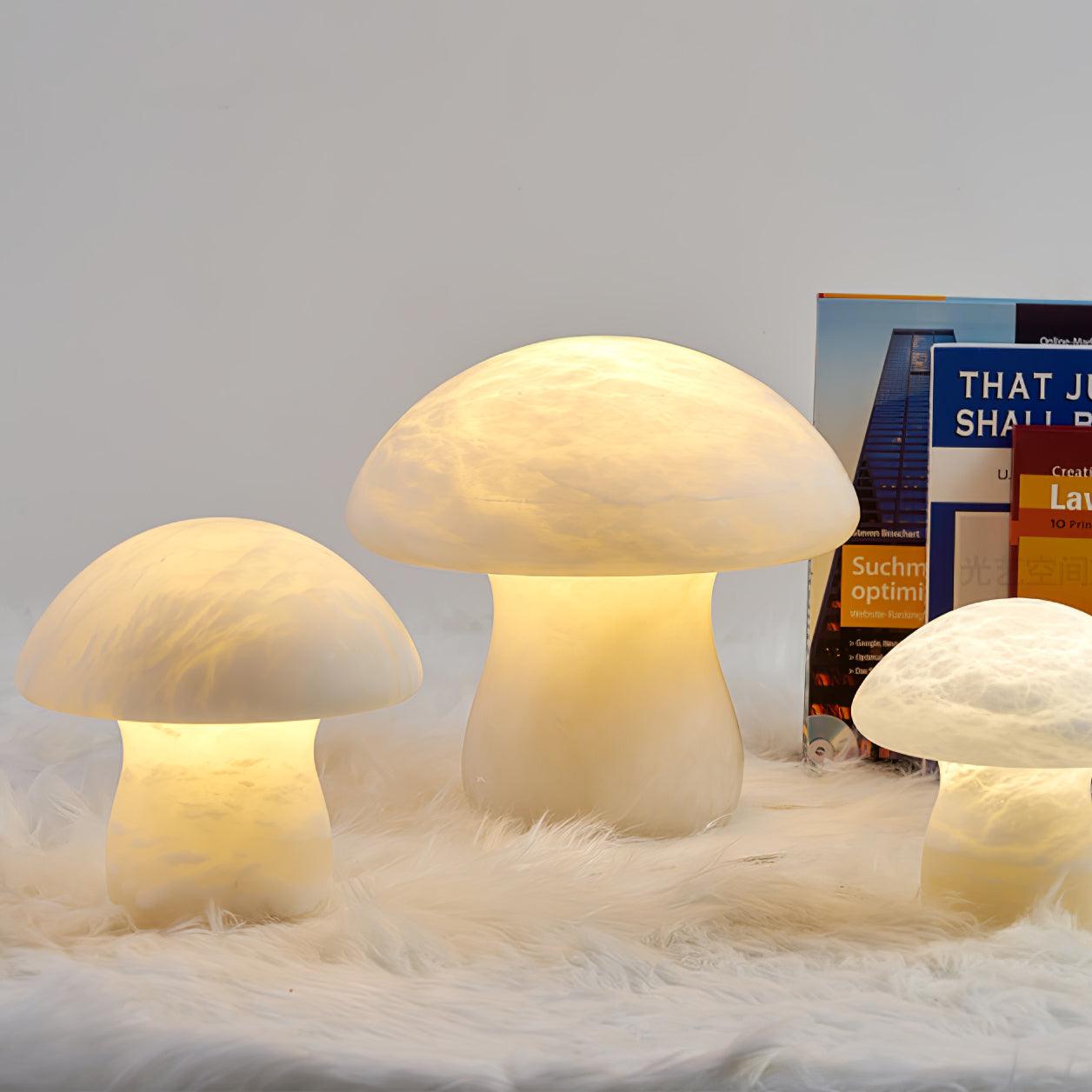 Alabaster Mushroom Table Lamp