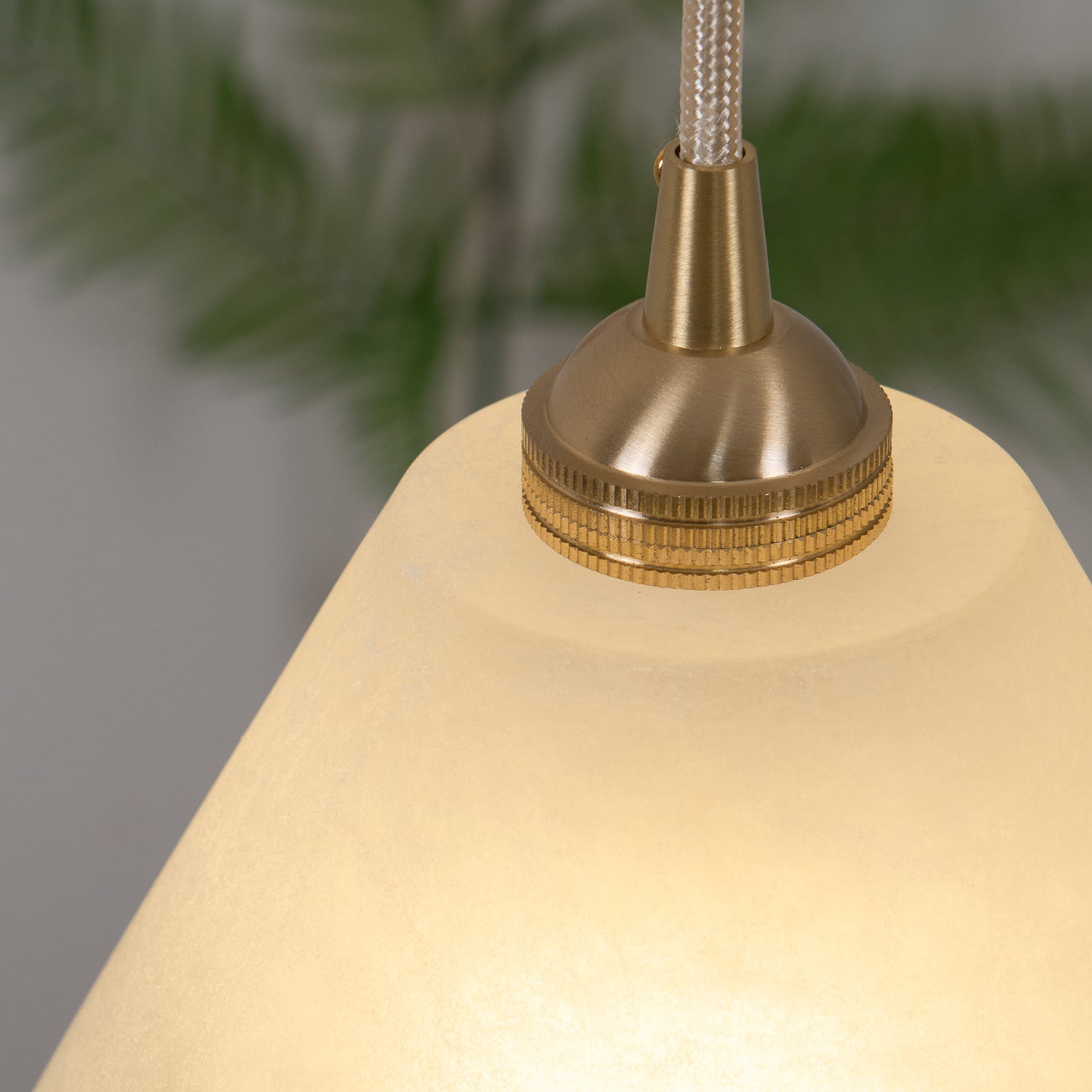 Conical Brass Pendant Lamp