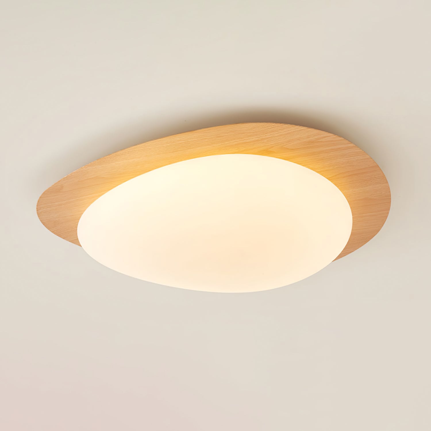 Pebble Walnut Ceiling Light