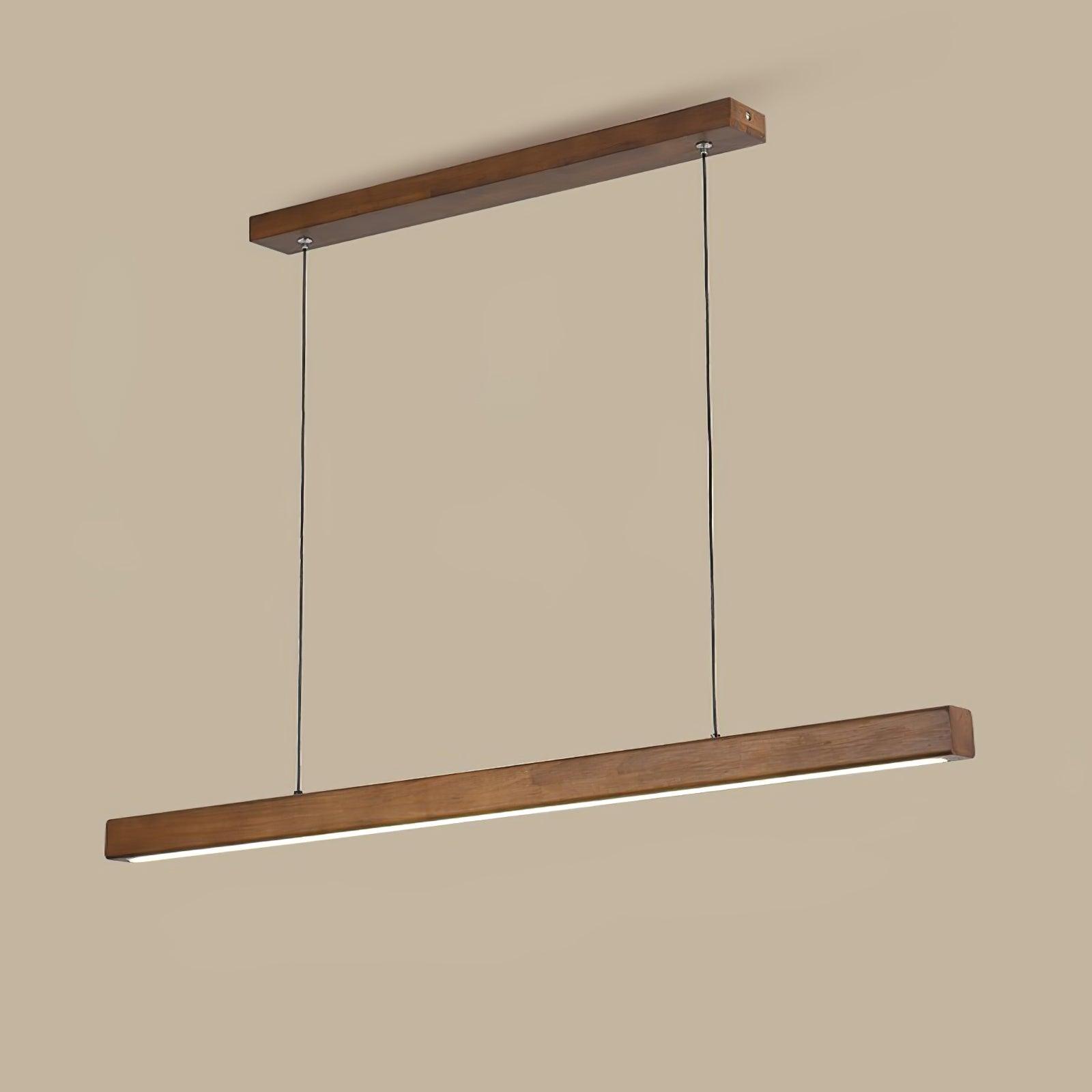 Linear Wooden Pendant Light