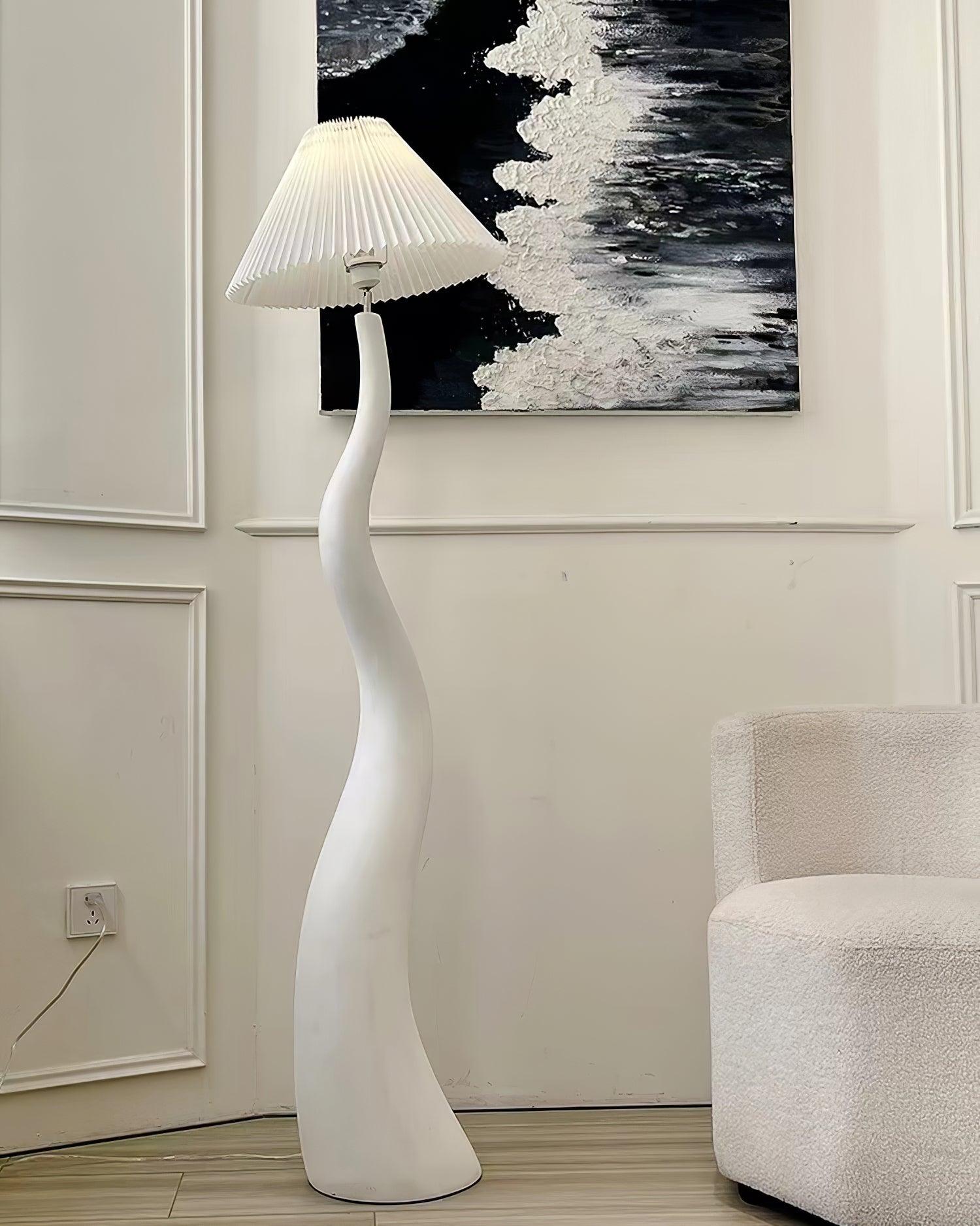 Twisted Pleated Floor Lamp