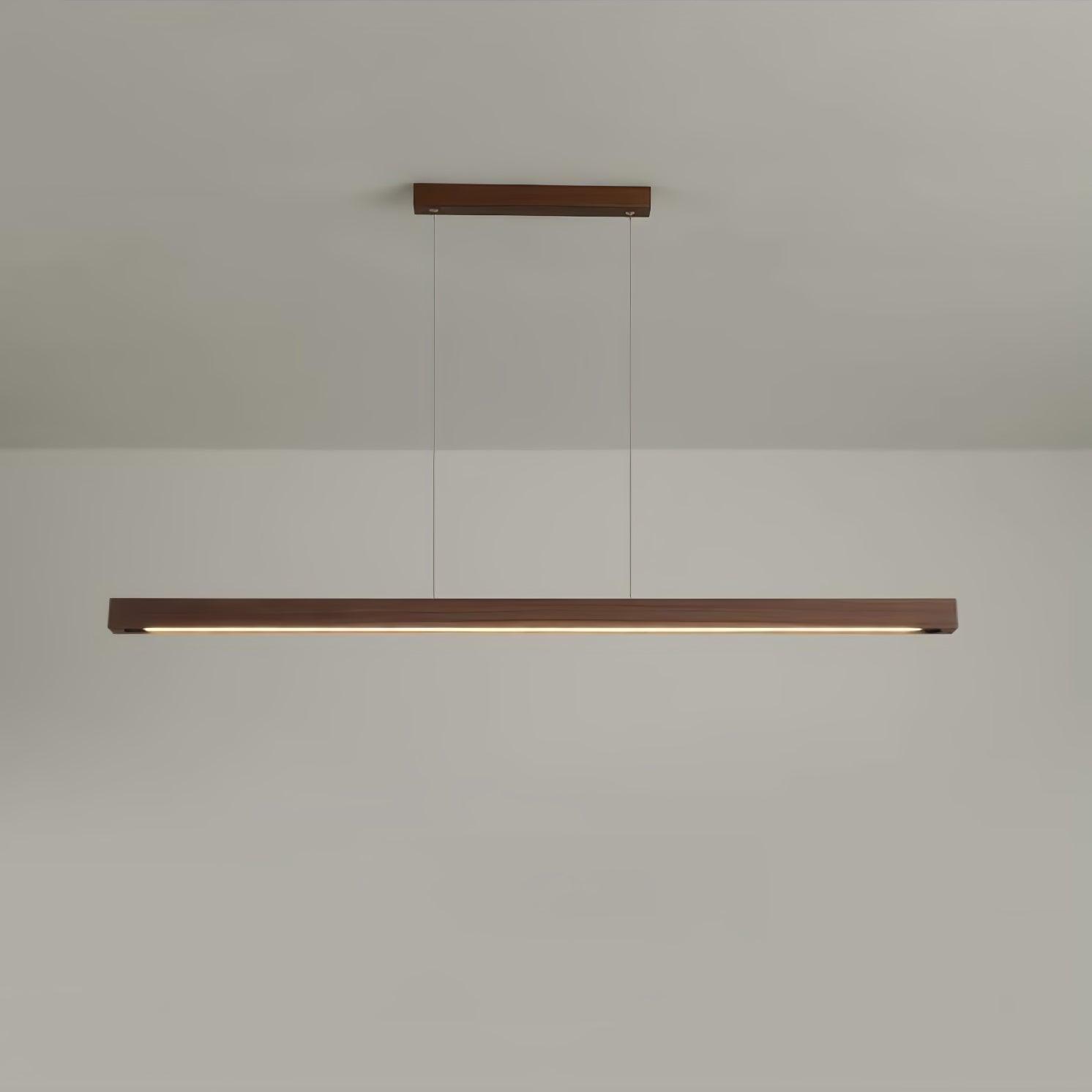 Linear Wooden Pendant Light