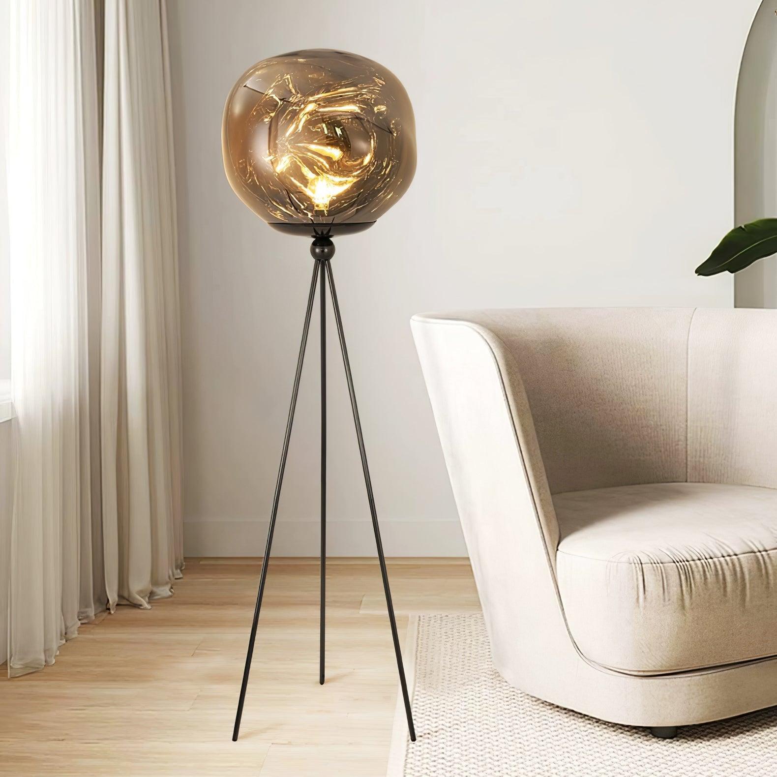 Lava Tripod Rock Floor Lamp