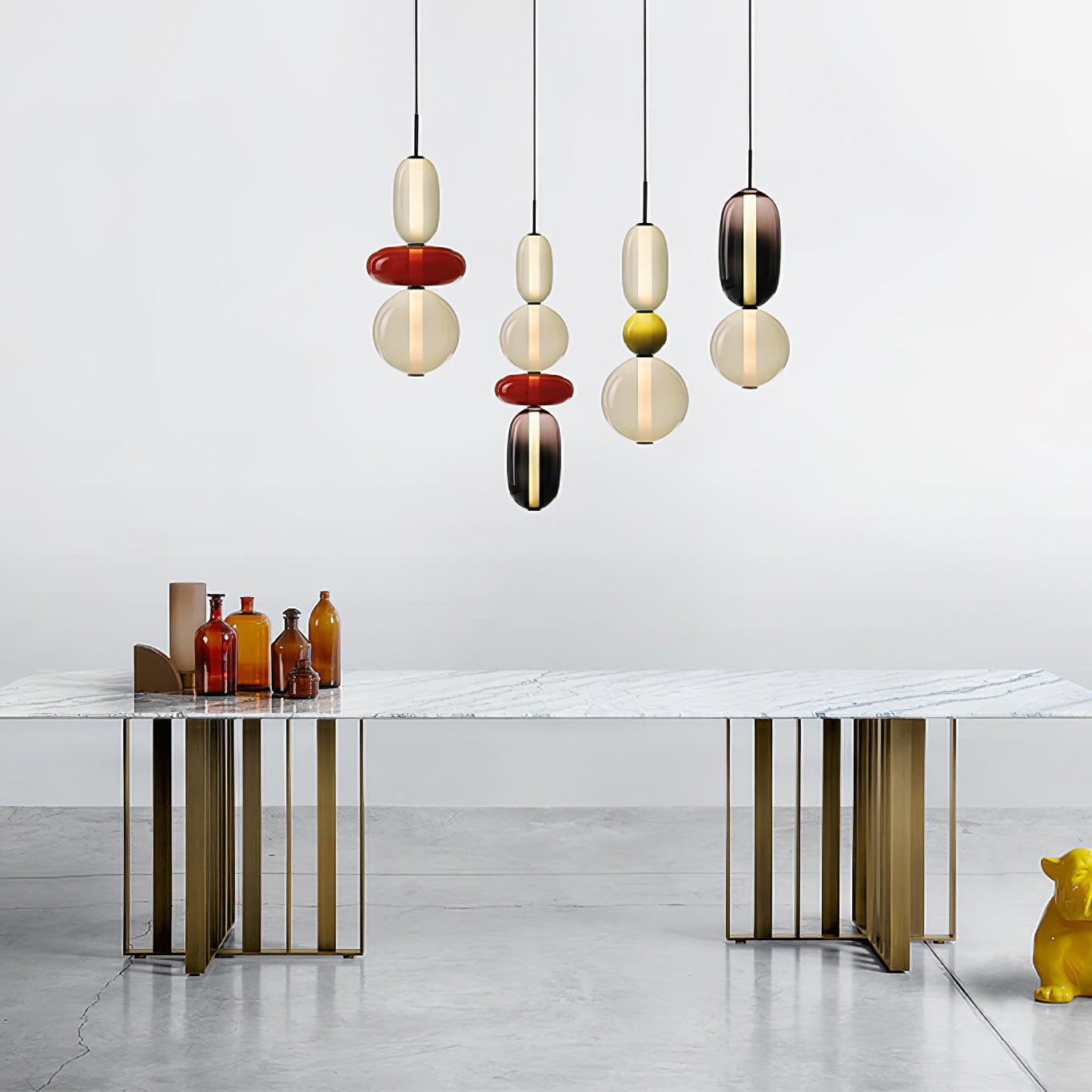 Candied Glass Combo Pendant Light