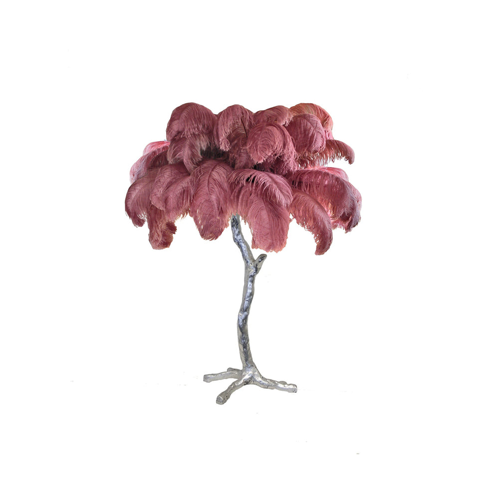 Ostrich Feather Table Lamp