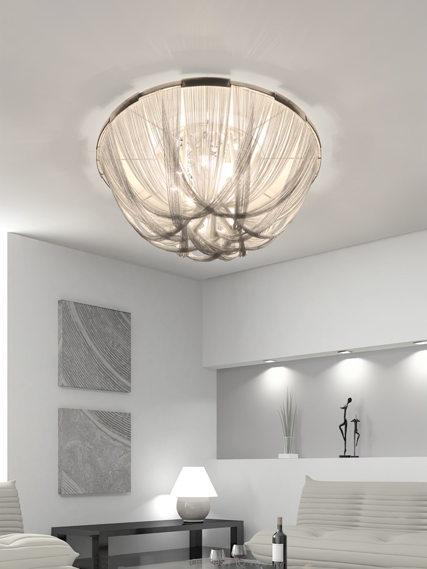 Tassel Aluminum Chain Ceiling Light