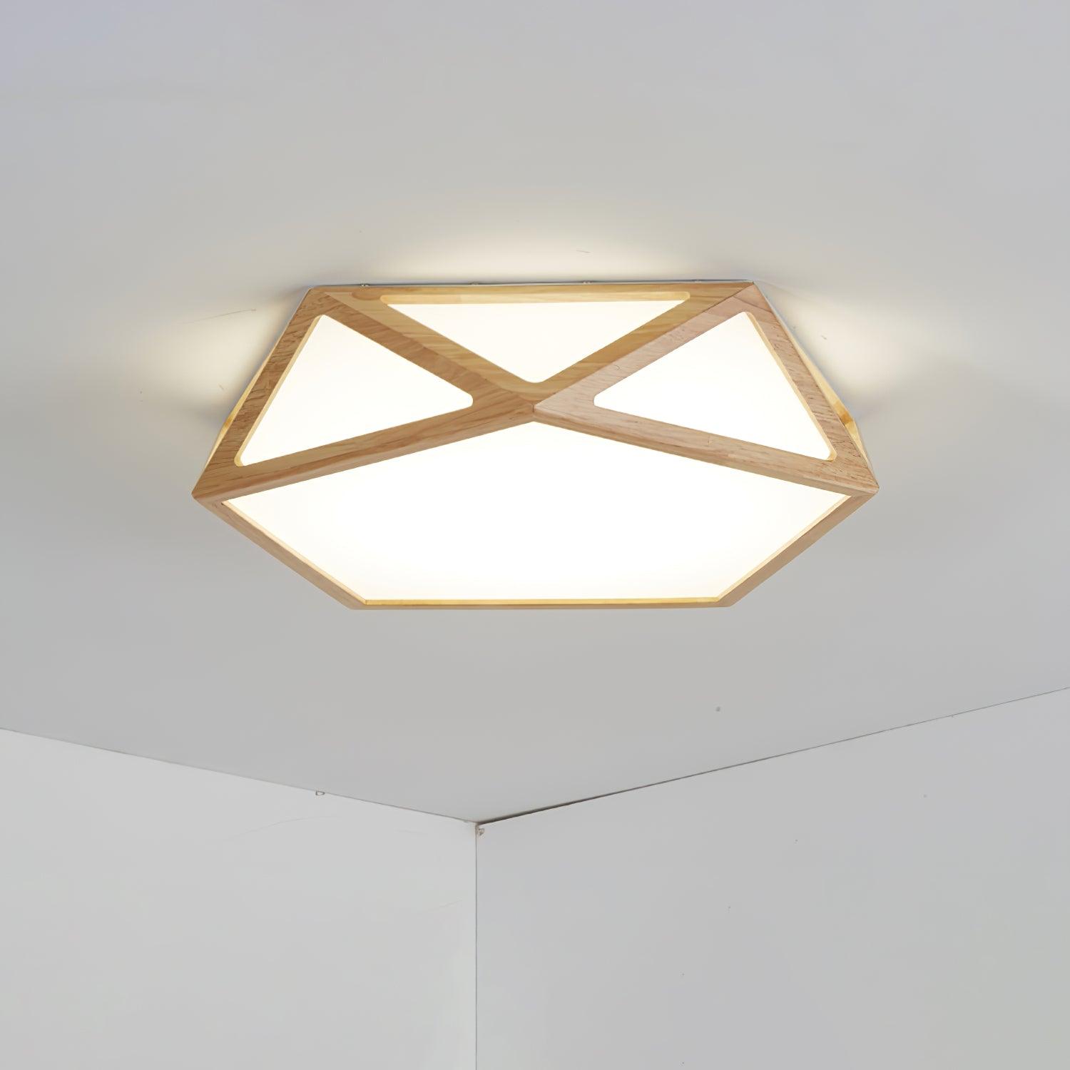 Diamond Wooden Ceiling Lamp