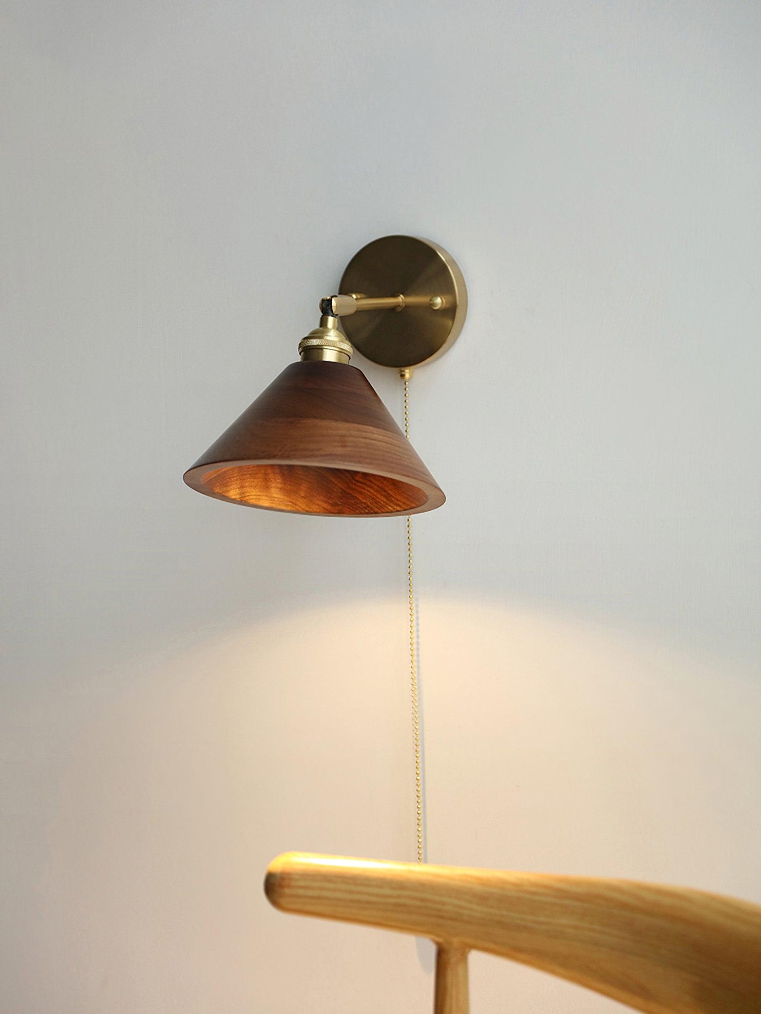 Vintage Wood Wall Lamp