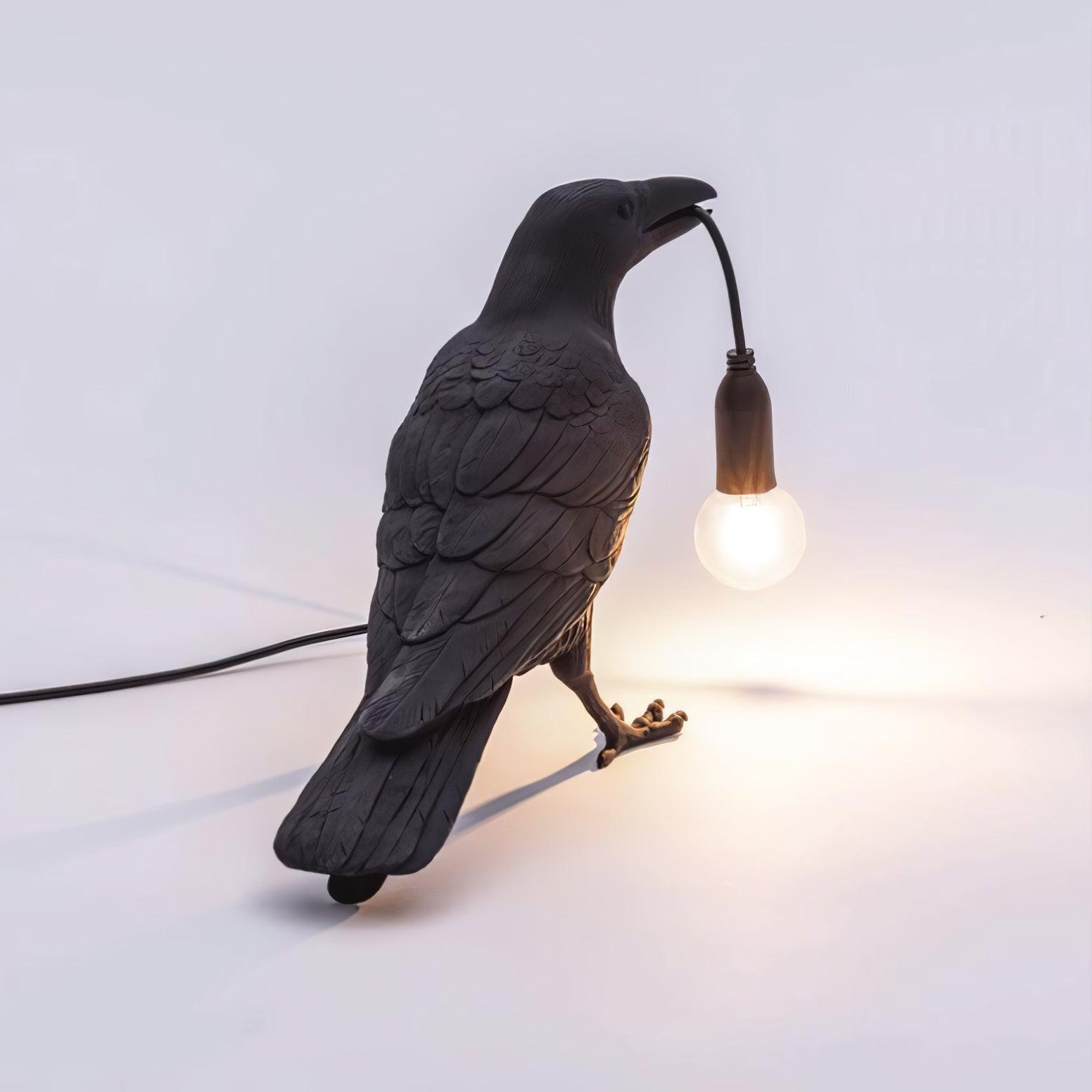 Raven Resin Table Lamp