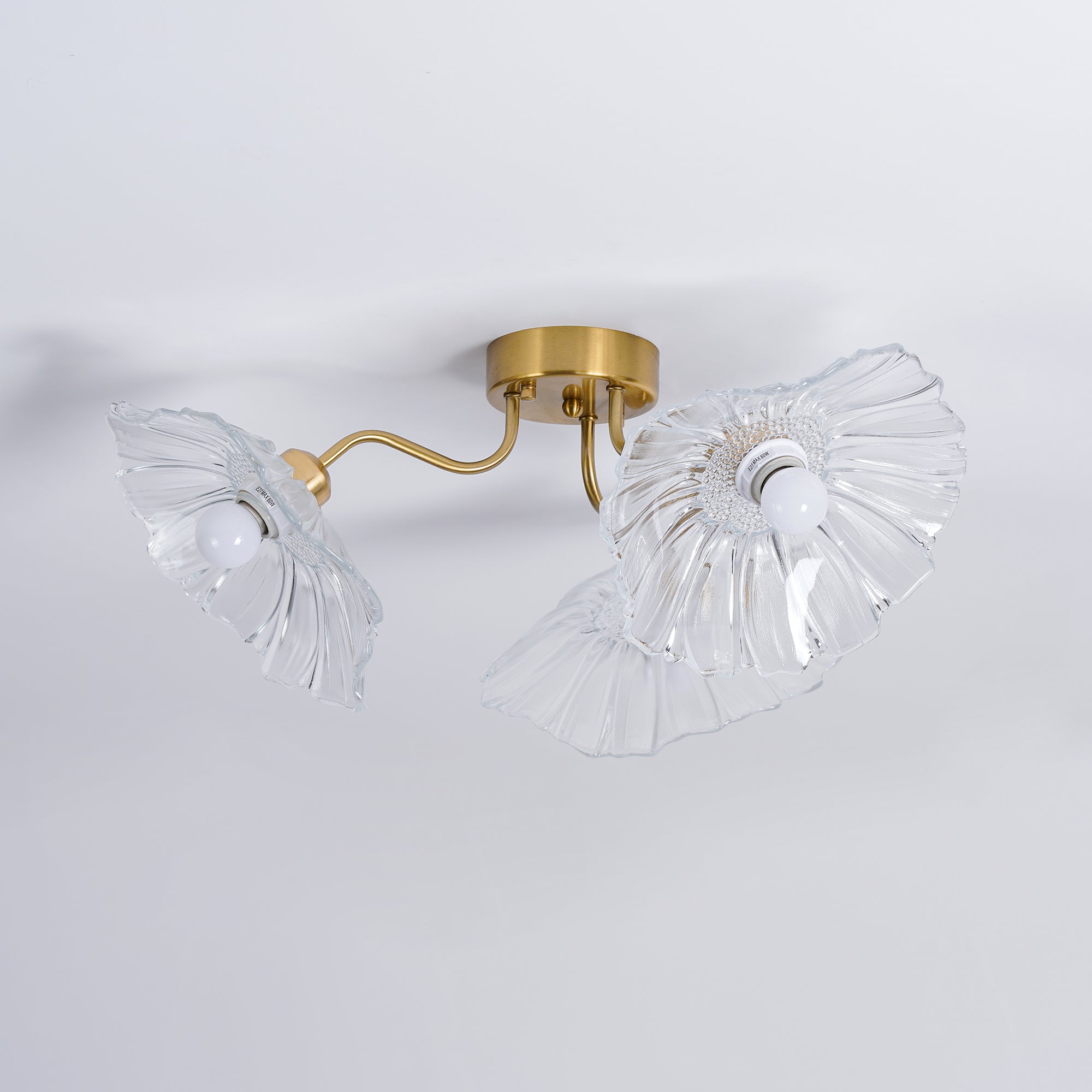 Lotus Leaf Glass Ceiling Lamp