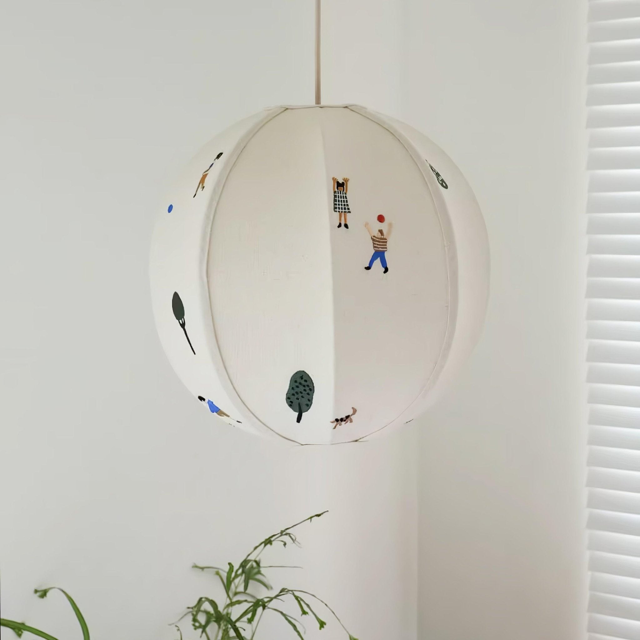 Park Embroidered Textile Pendant Lamp