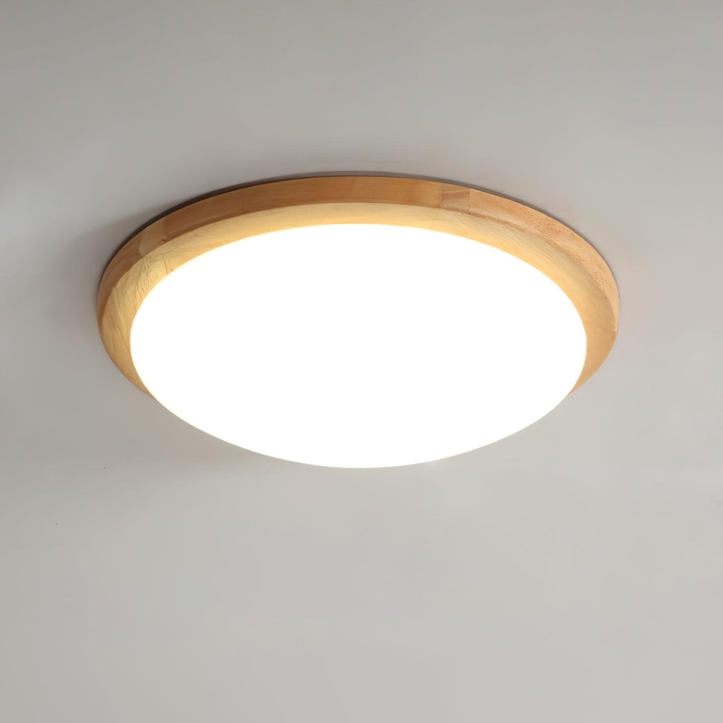 Drum Wood Ceiling Lamp