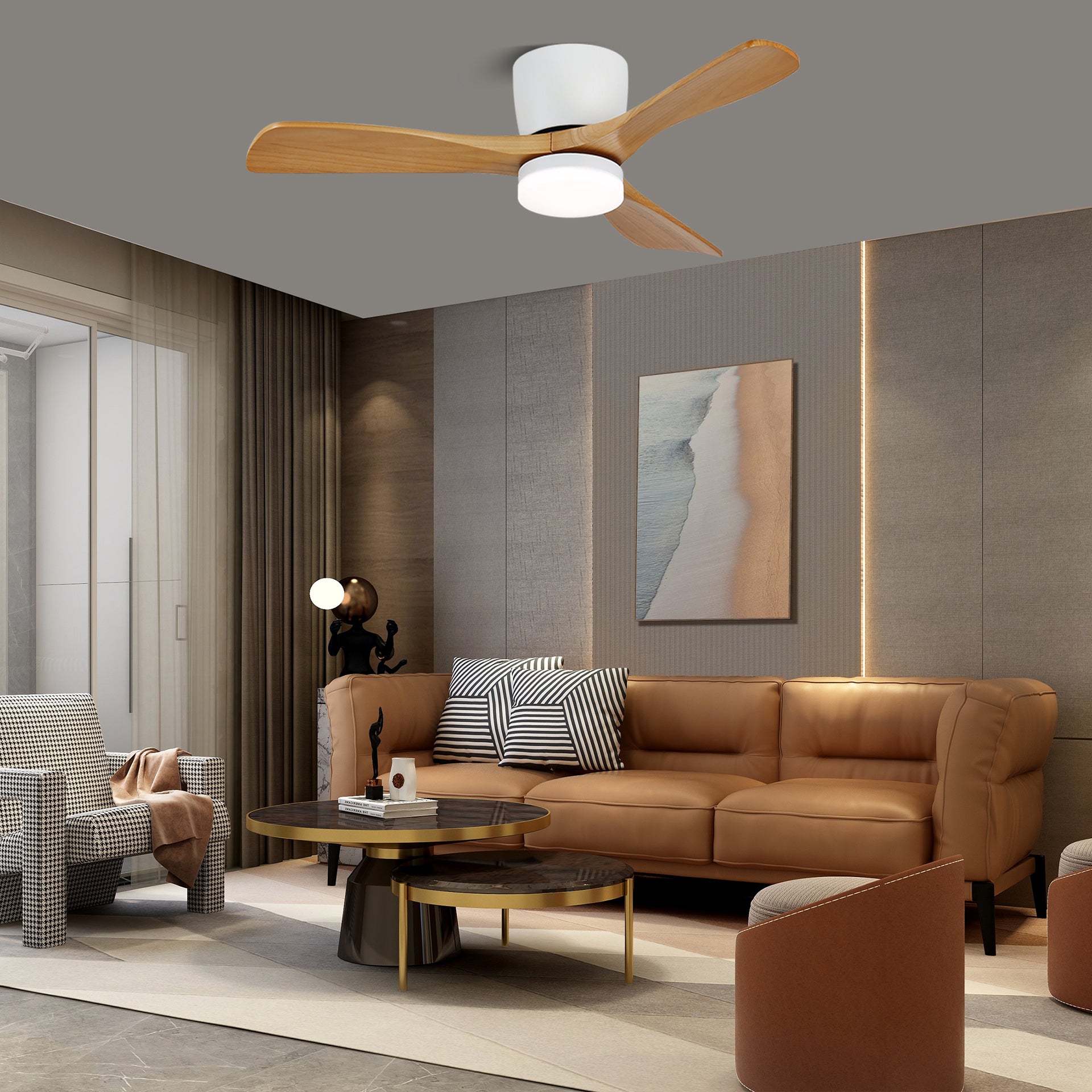 Aerodynamics Wooden 48/52 Ceiling Fan Light