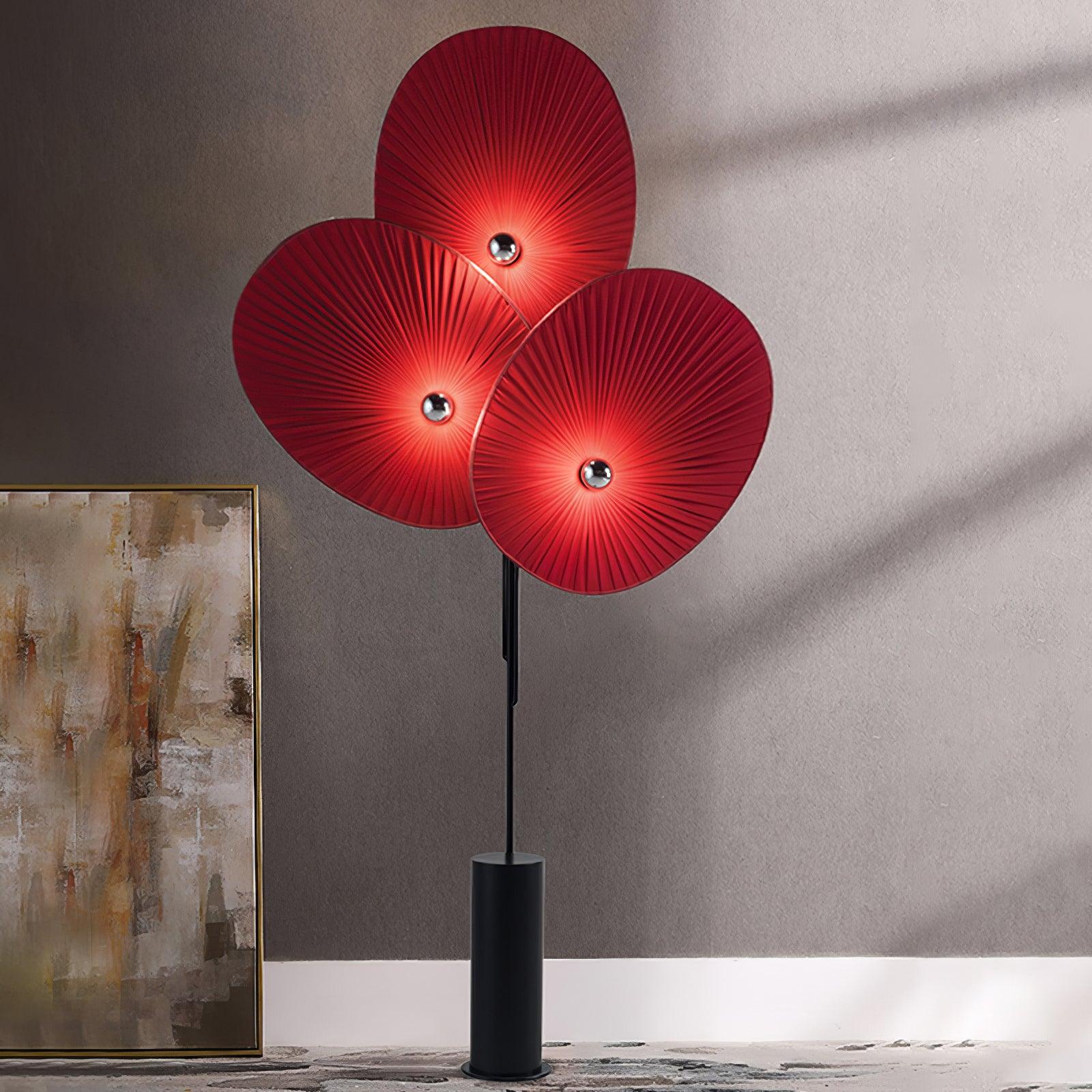 Triple Floral Floor Lamp