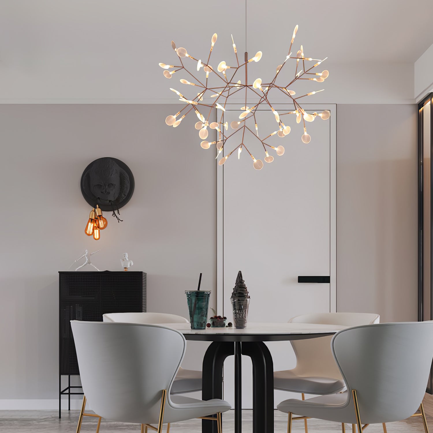 Rose Gold Firefly LED Chandelier